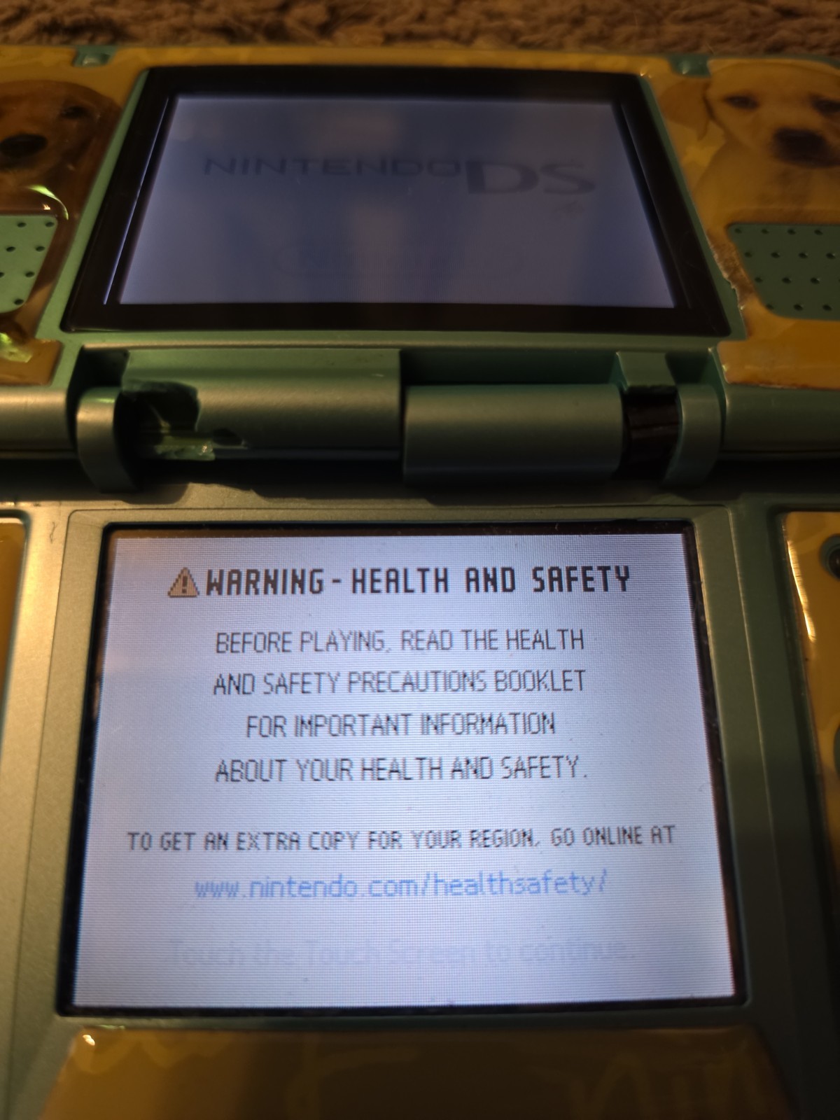 Nintendo DS Launch Edition Turquoise Blue Handheld System
