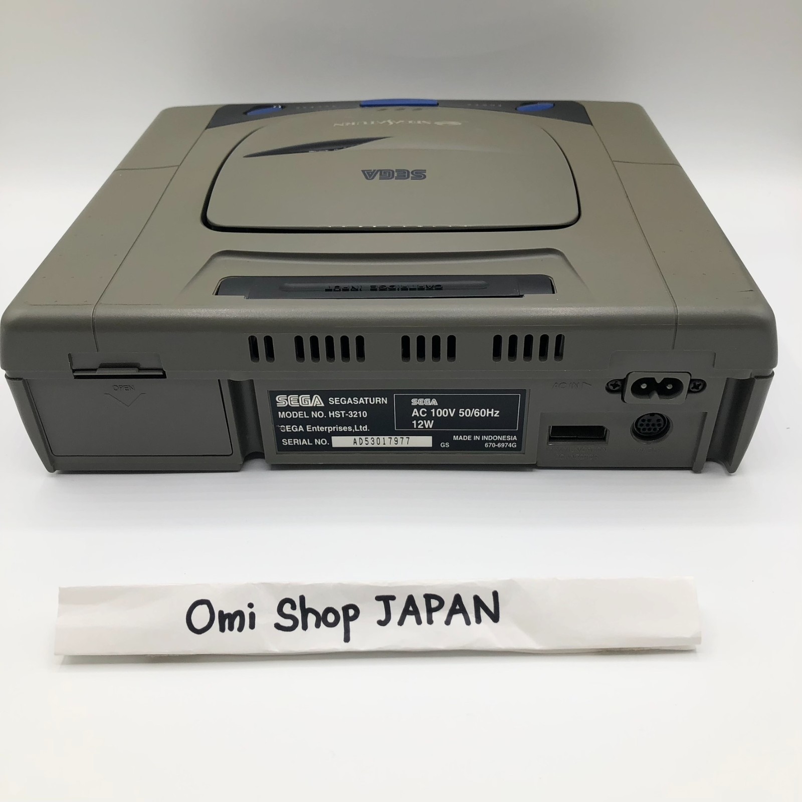 Sega Saturn SS Console HST-3210 Grey Tested working NTSC-J w/2 Controllers+Cable