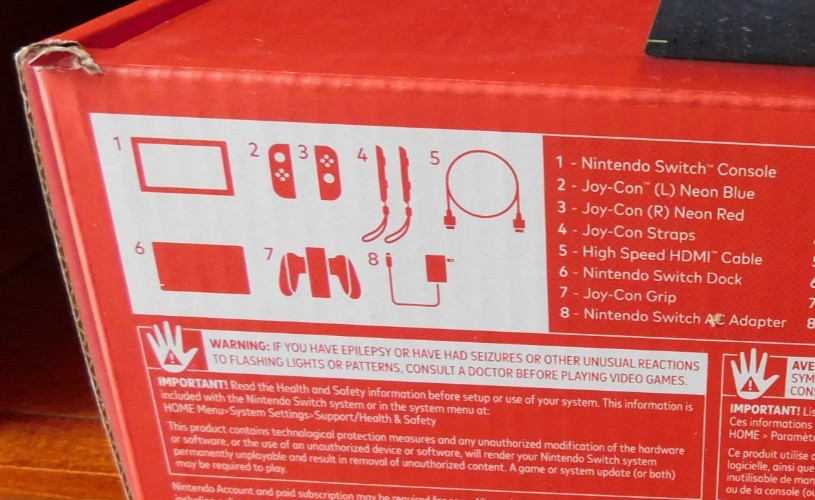 Nintendo Switch Console Neon Blue/Red-Used-Complete in Box