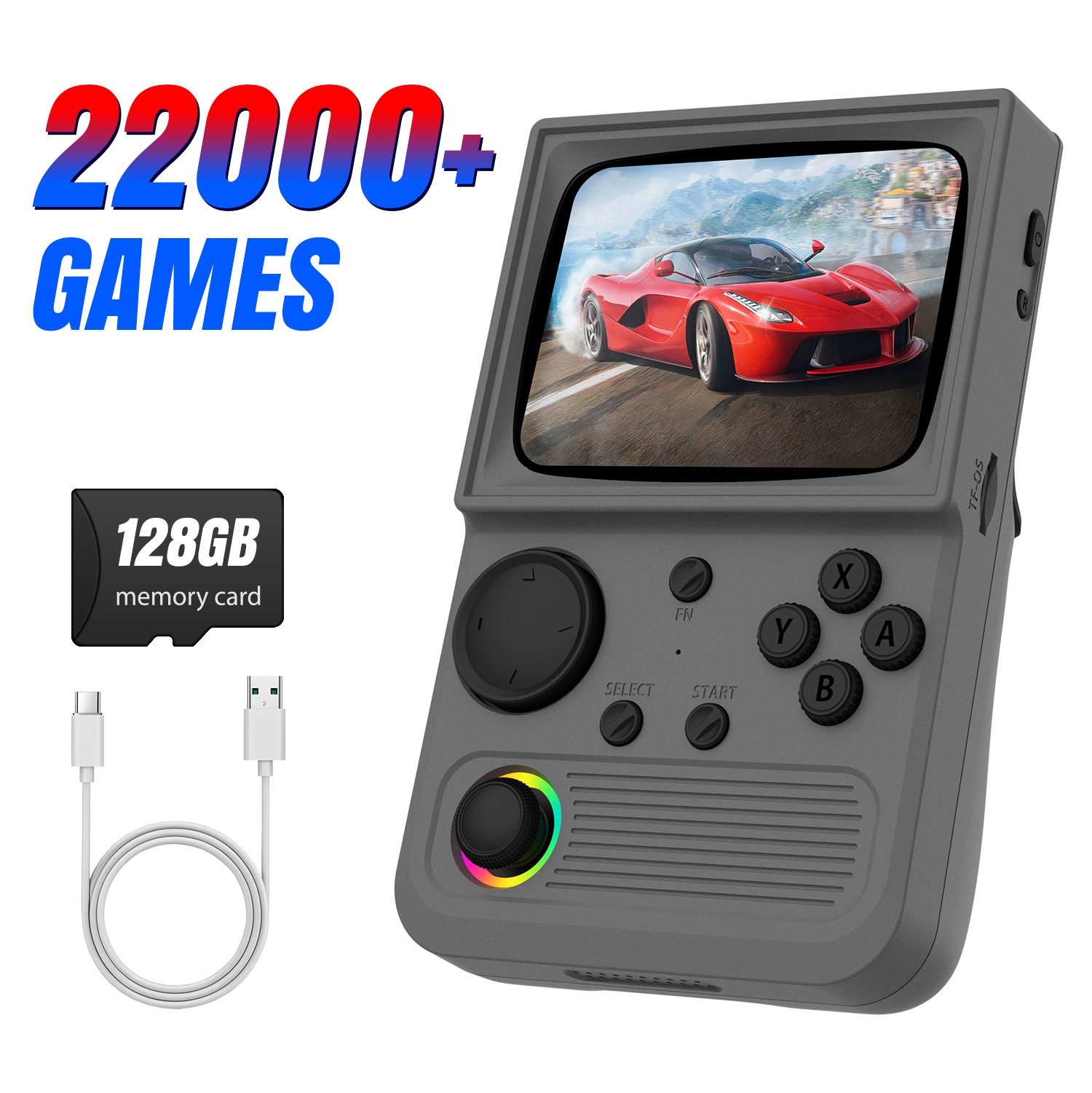 Retro TV Handheld Game Console 3.5» IPS Screen 22000