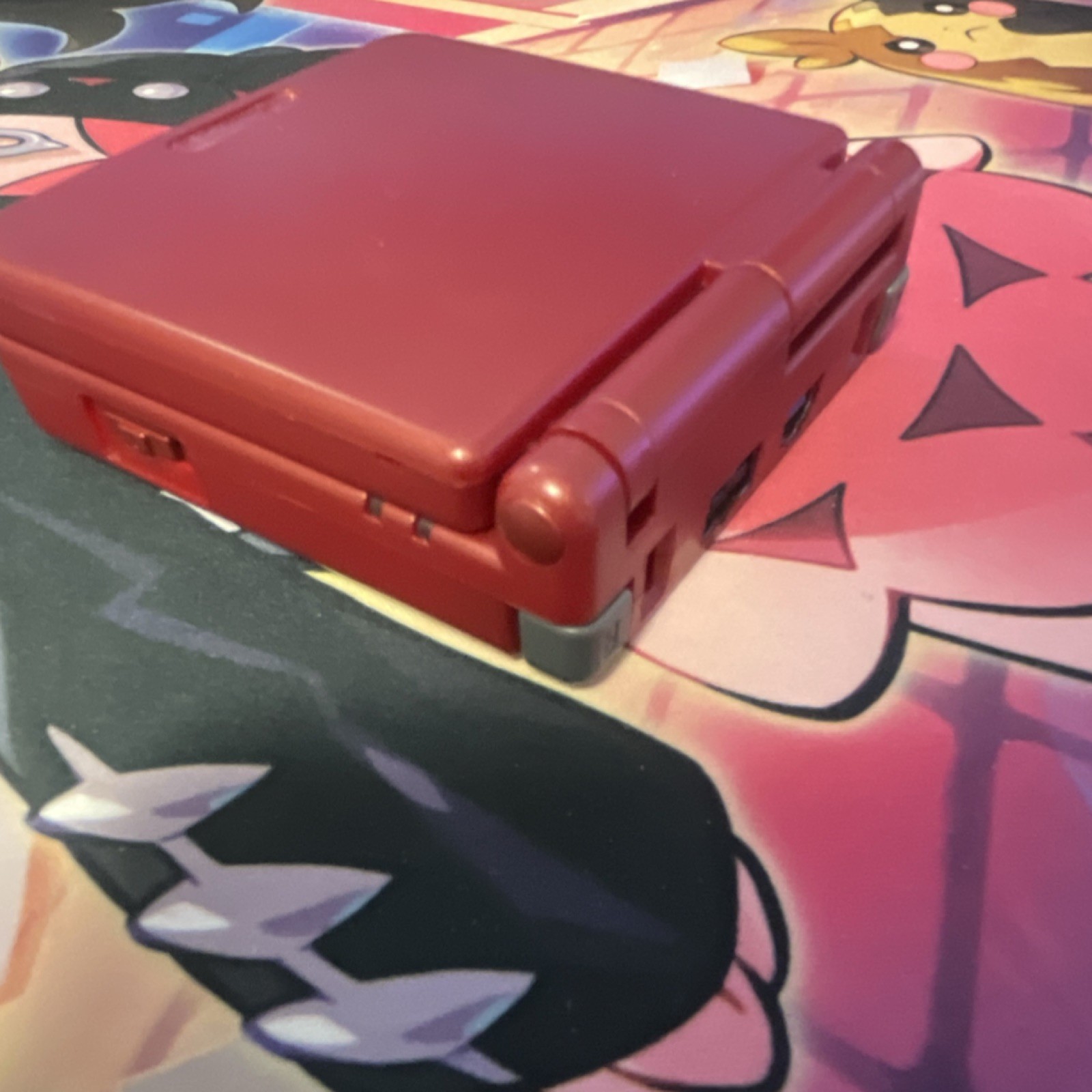 Nintendo Game Boy Advance SP Red AGS-001 Rechargeable Battery Headphone Jack