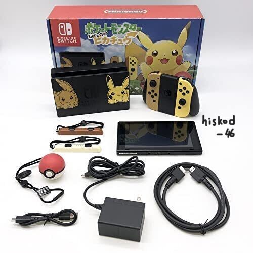 Nintendo Switch Pokemon Let’s Go! Pikachu Set Monster Ball Plus Limited Console