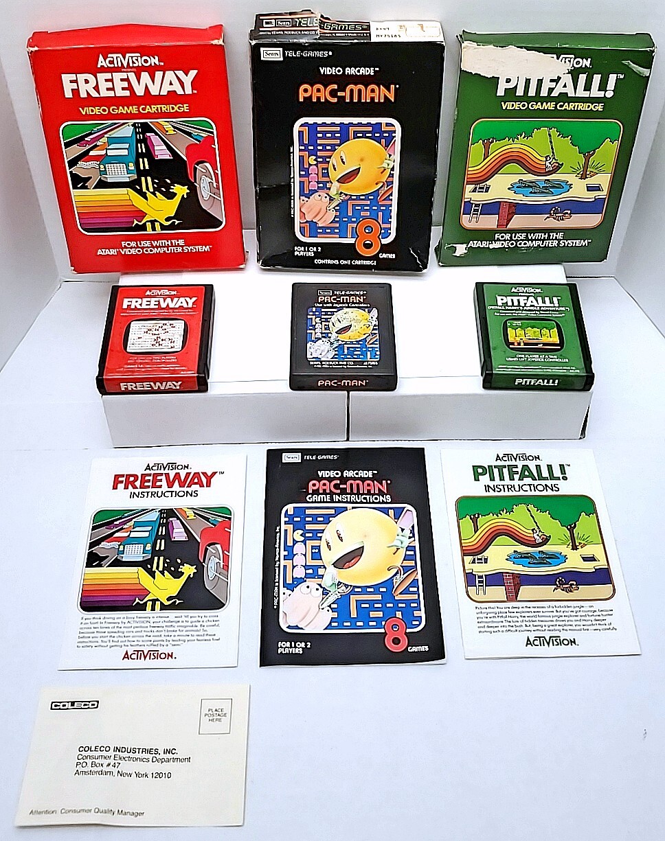 🕹️ $765 RARE 1983 Sears Video Arcade II Console +15 CIB ATARI 2600 GAMES 3 Tix