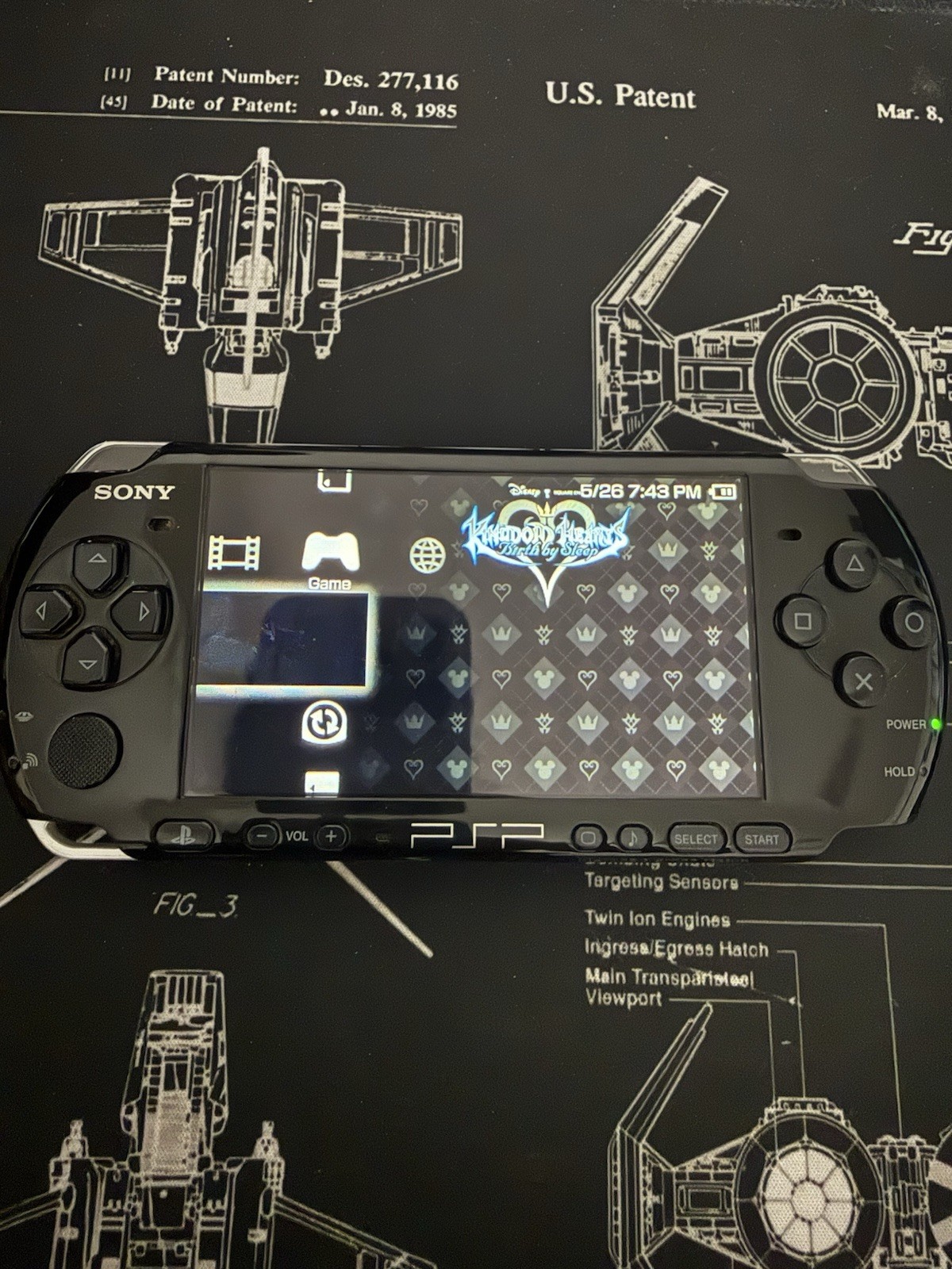 Sony PSP-3000 Piano Black w/ Charger & Kingdom Hearts Game WORKING PLEASE READ