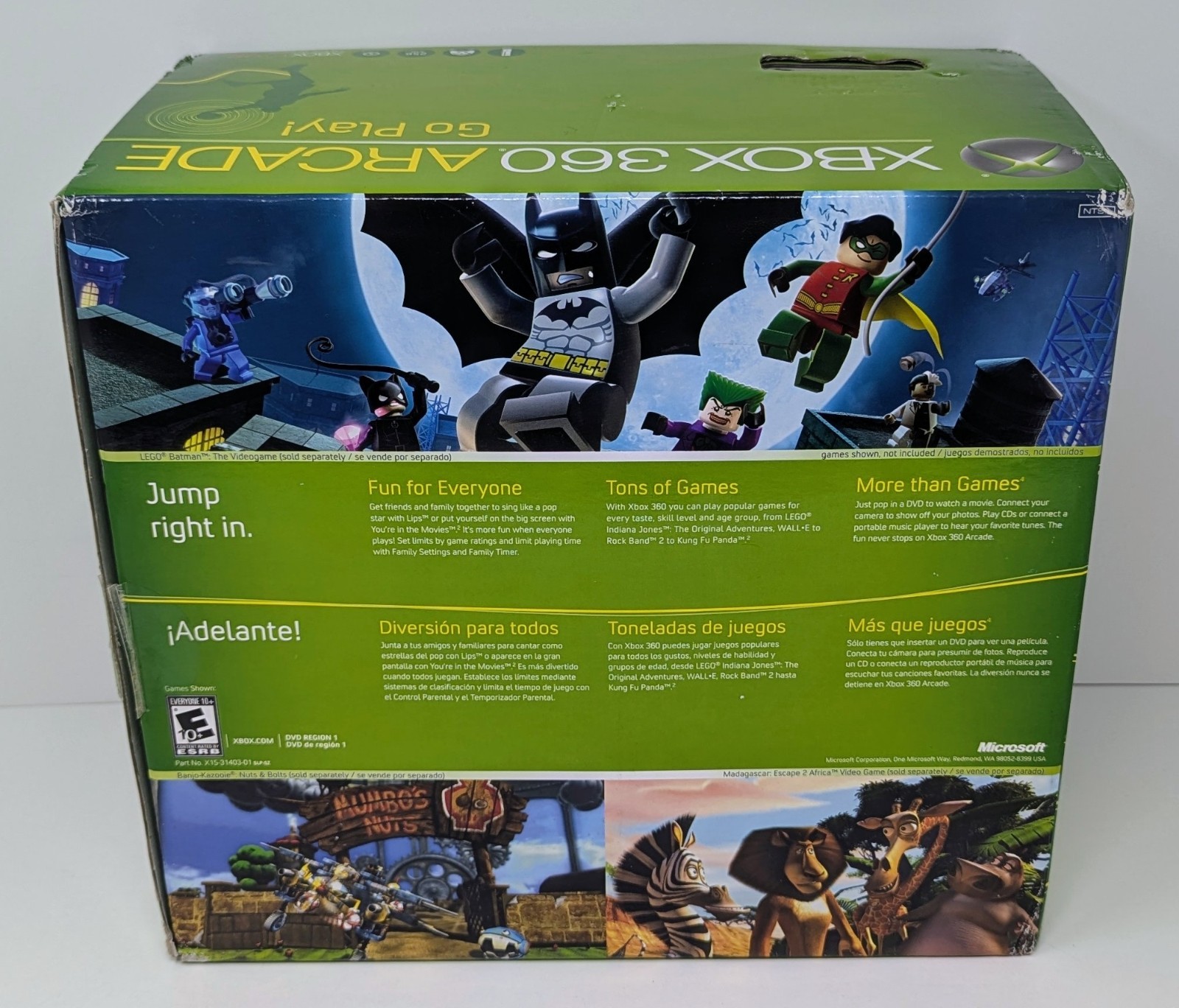Microsoft Xbox 360 Arcade 120GB White Console Bundle w Box – System 2.0.8.8498.0