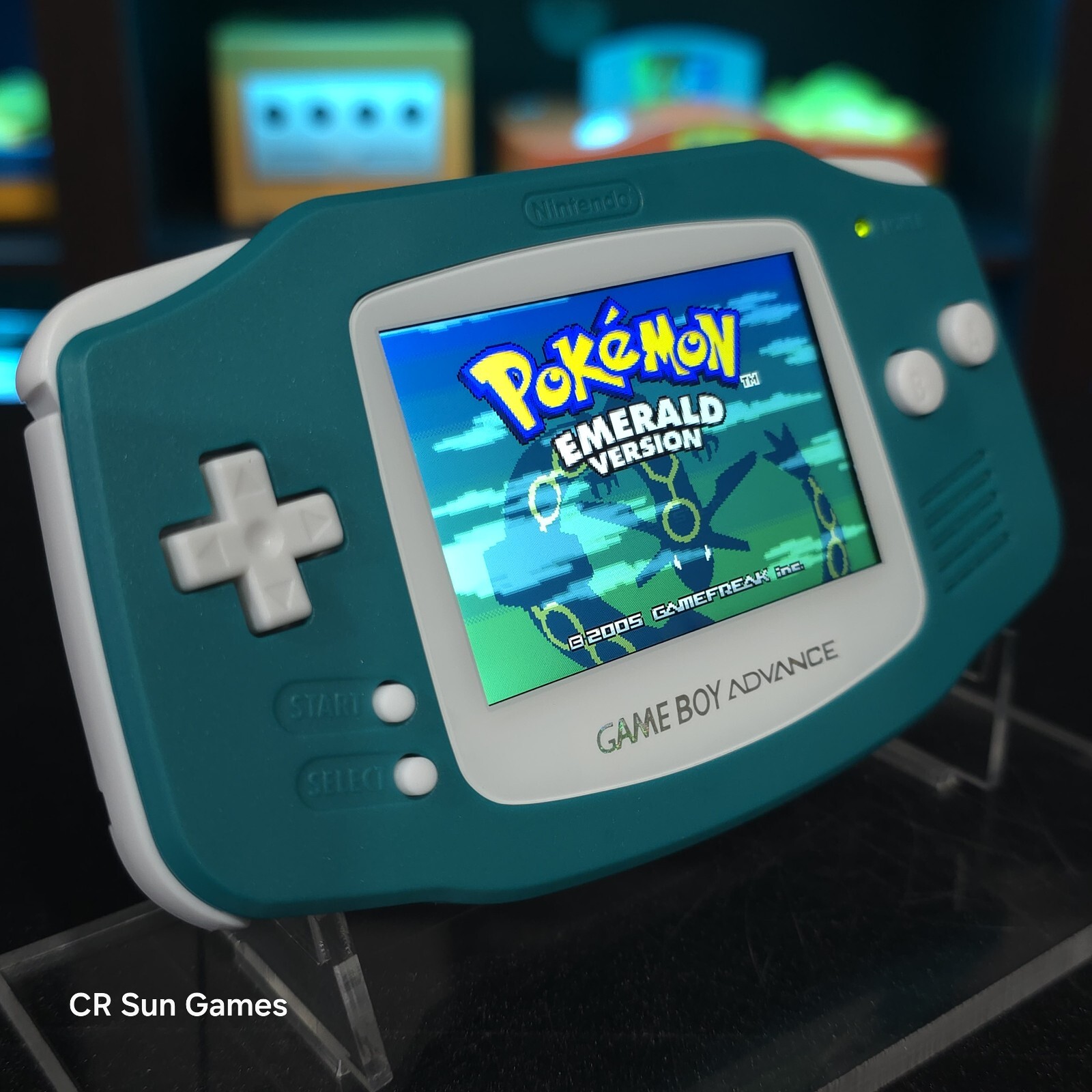 Teal Game Boy Advance GBA iPS V5 LCD USB-C 1800 mAh Rechargeable Battery