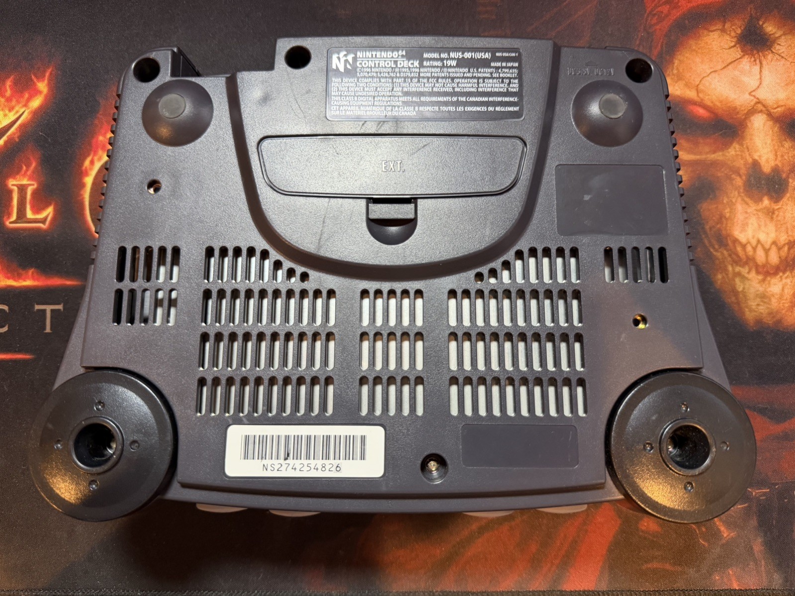Nintendo 64 Game Console with Memory Expansion Pak and 2 Tight Controllers