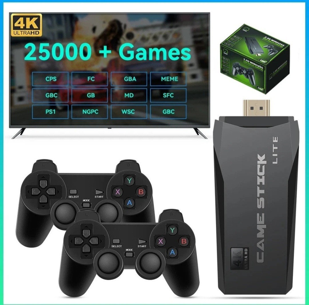 Wireless Retro Game Console, Retro Game Stick with Built-in 9 Emulators, 64GB…
