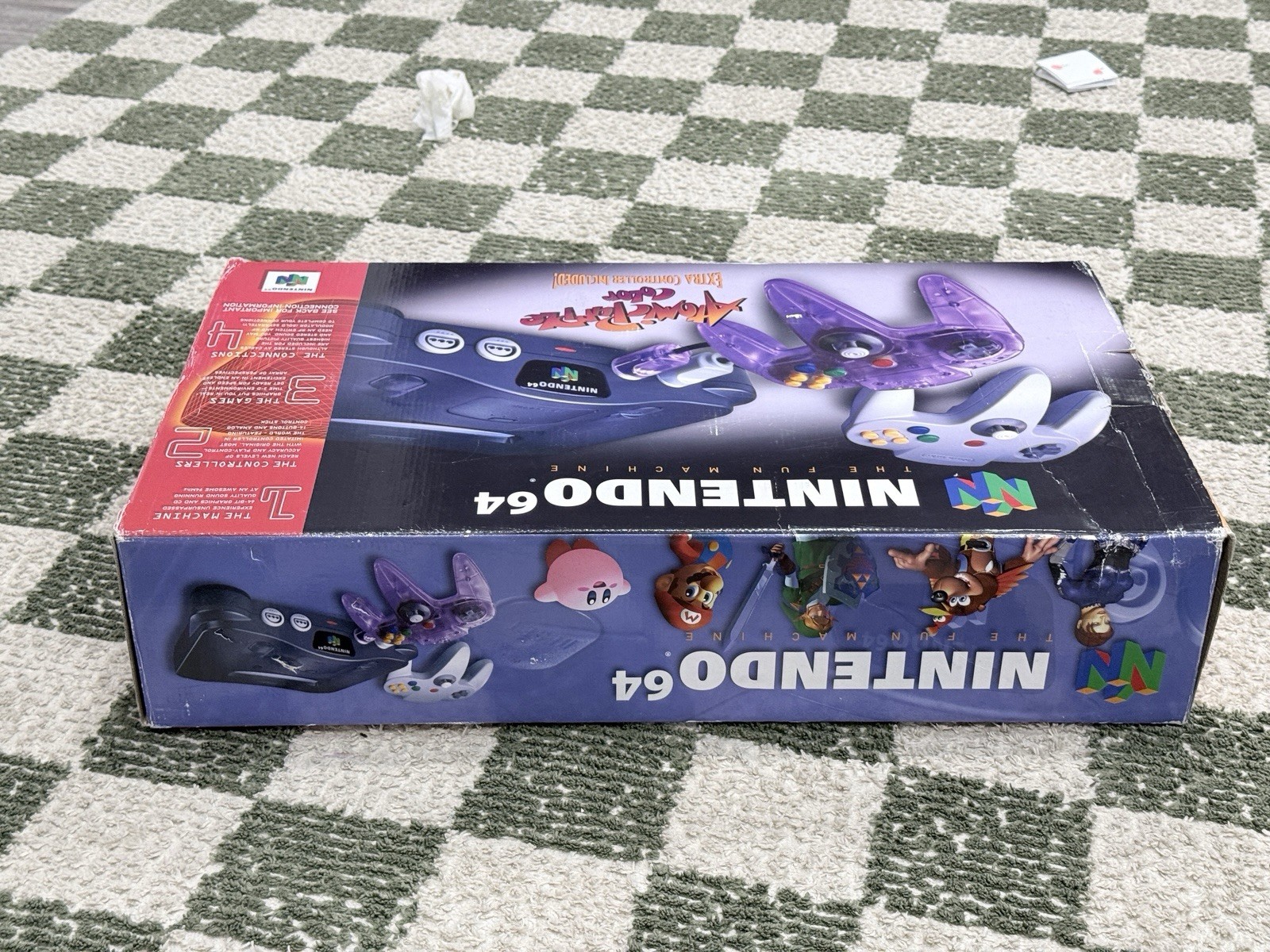 Nintendo 64 Atomic Purple Controller Console Bundle Complete In Original Box