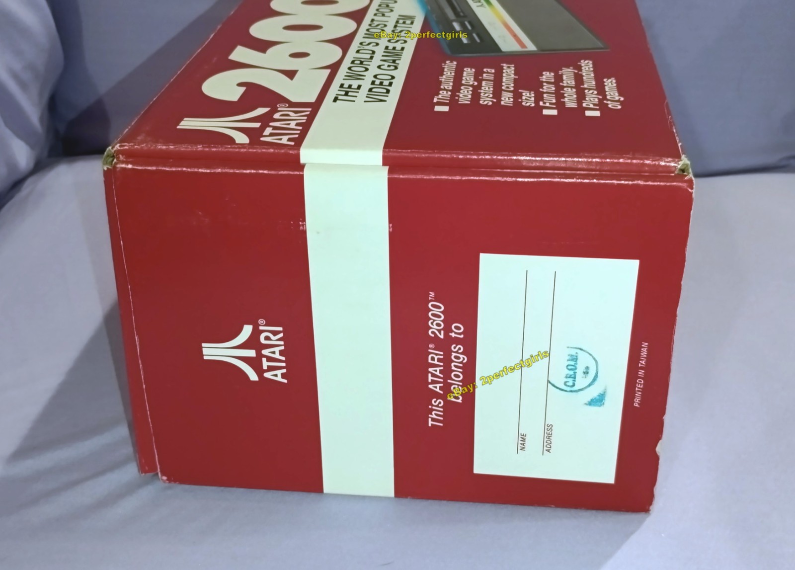 Atari Jr 2600 Rainbow Console CIB w/ALL ORIG Inserts 1987 NM+ HTF TESTED