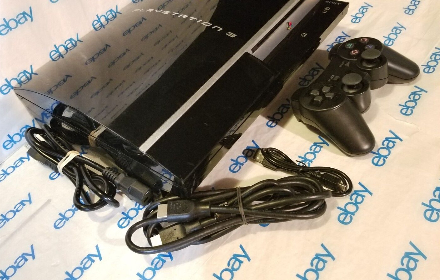 Sony PlayStation 3 80GB Console Black CECHK01 with Controller TESTED