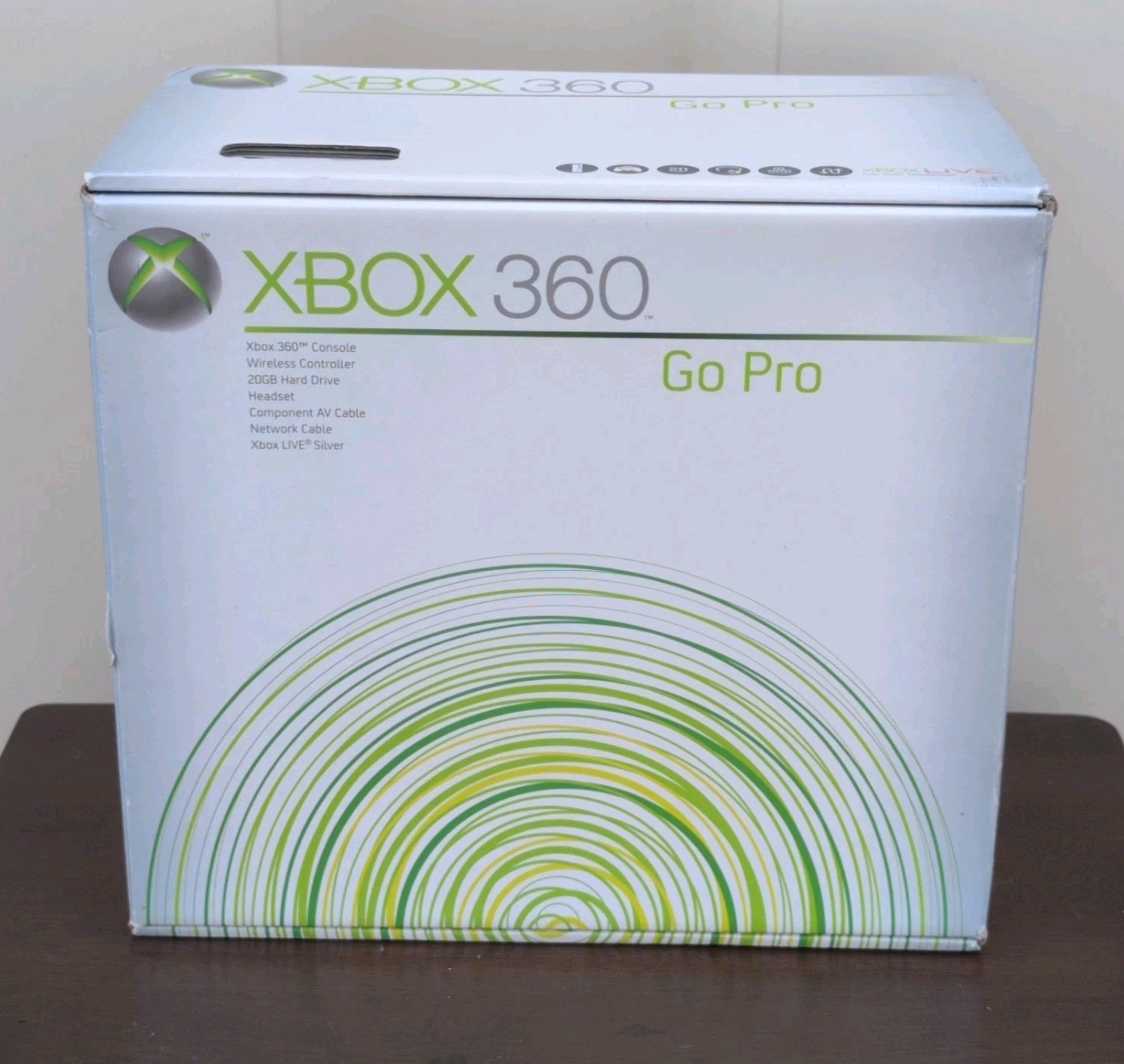 BOX ONLY Microsoft Xbox 360 Pro Console White + Paperwork / Manuals