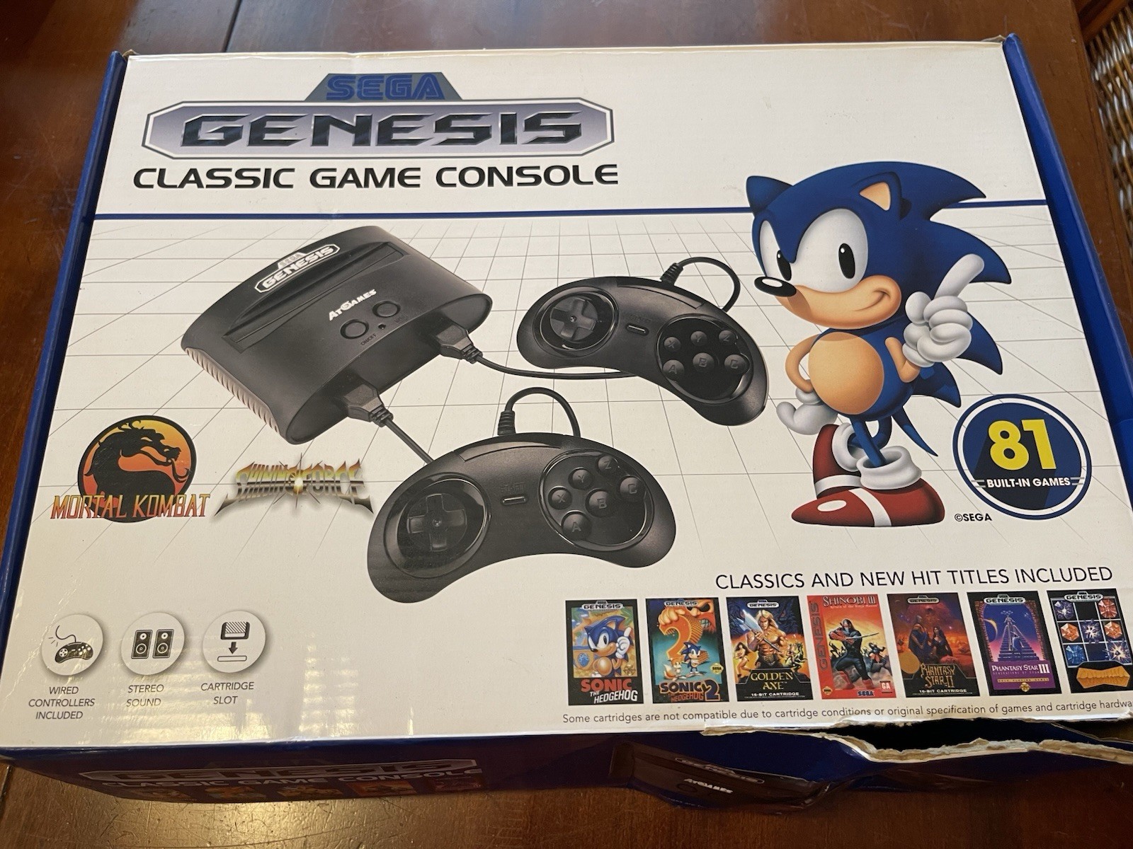 Sega Genesis Classic Game Console 81 Built In Games Complete Box Cartridge Slot