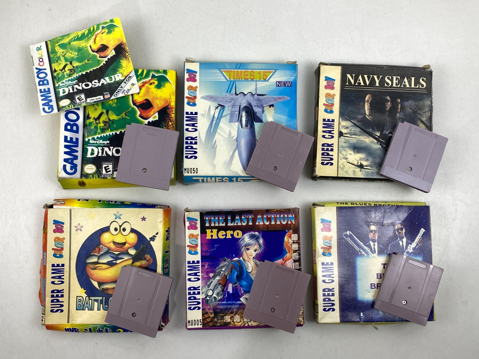 Nintendo Super Game Boy Color THE LAST ACTION Hero Battletoads Cartridge China