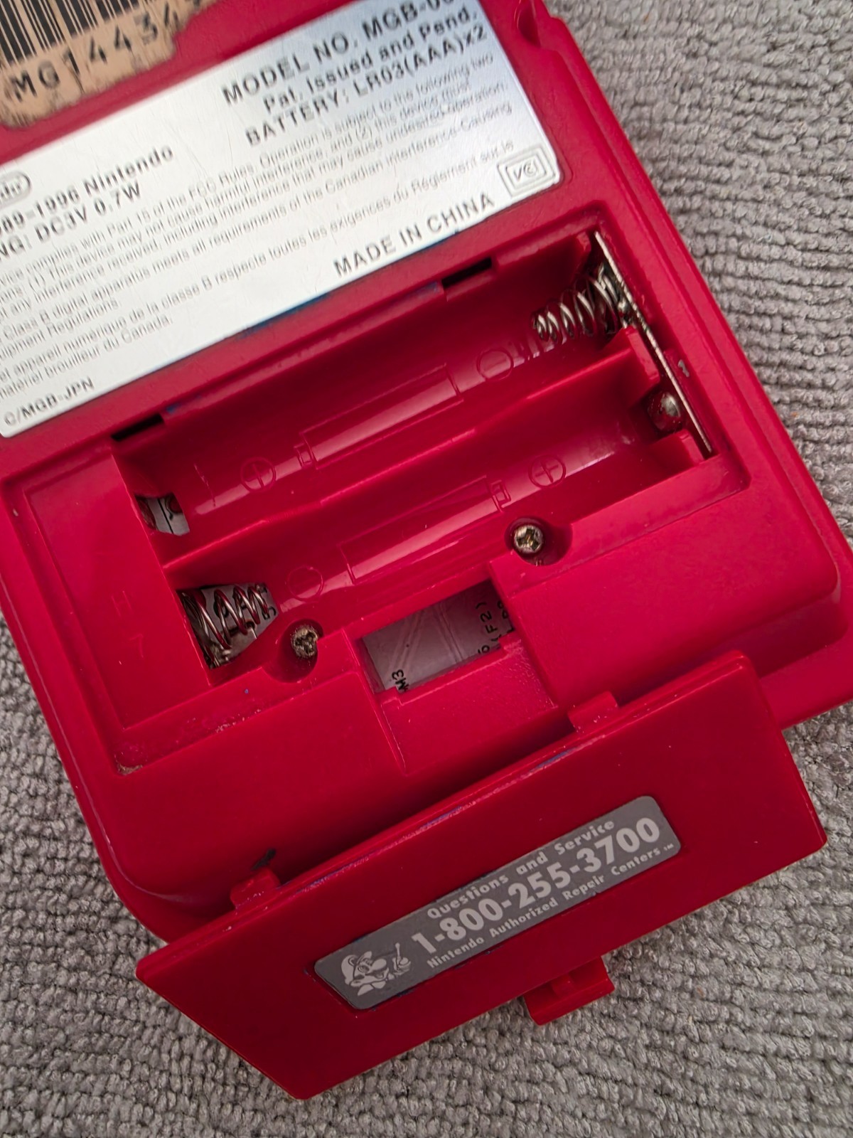Nintendo Game Boy Pocket MGB-001 – Red – 100% OEM – Restored and Tested Working