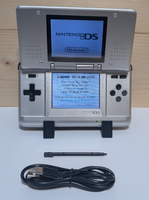 Nintendo DS NTR/Fat/Original Silver Reshelled W/USB Cable New Battery & USB-C