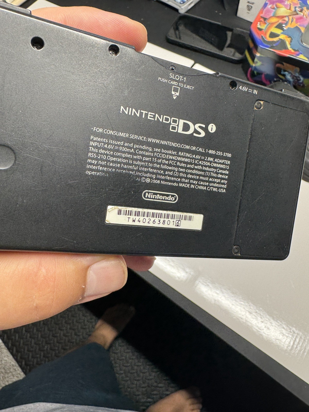 Nintendo DSi Handheld Game Console TWL-001 Black w/ case