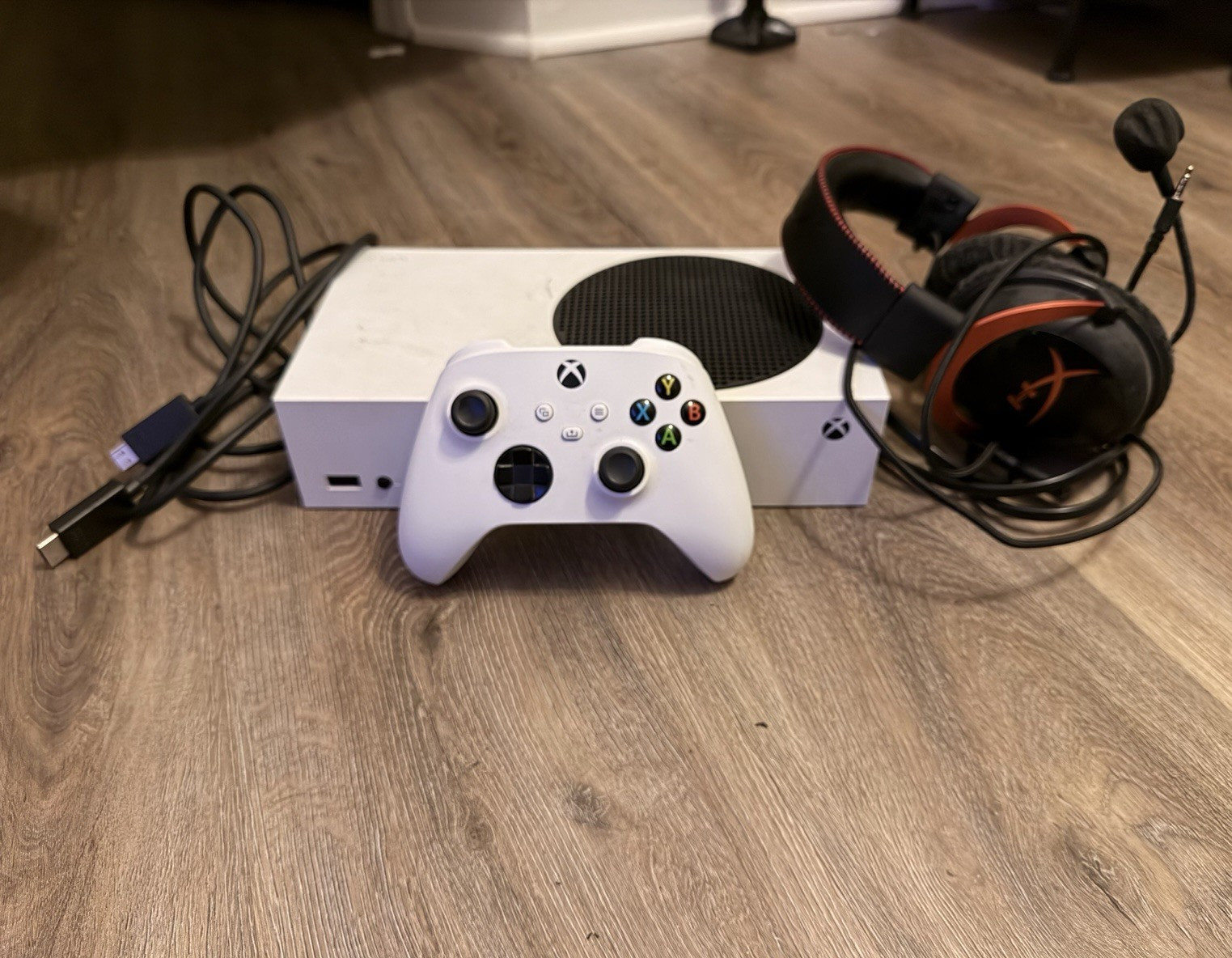 Microsoft Xbox Series S 512GB With control, cords, and HyperX headset
