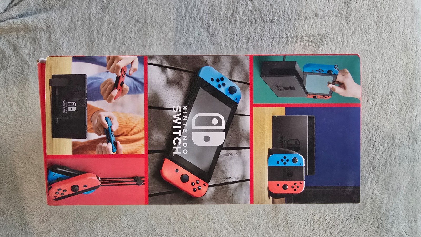 ~ Nintendo Switch Console Neon Blue + Red Joy-Cons 32GB ORIGINAL OWNER Complete
