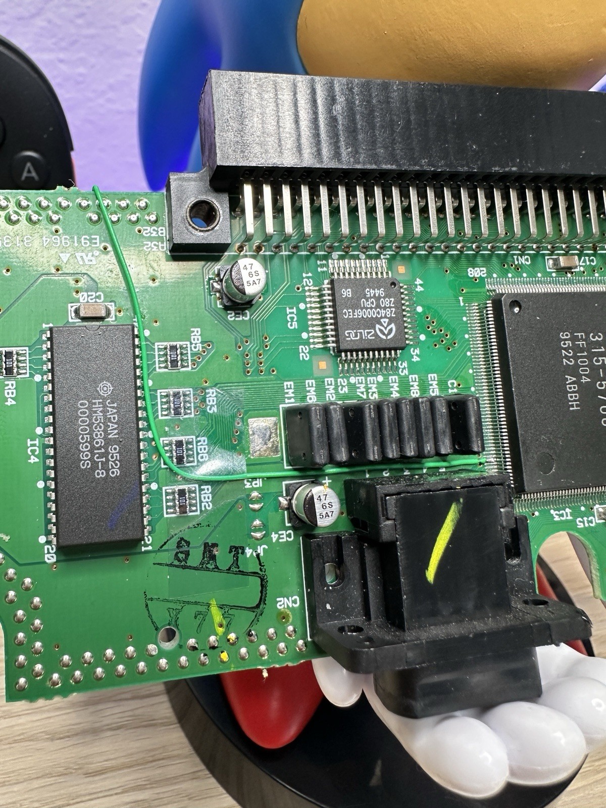 Sega Nomad – Motherboard Cartridge Side Working Recapped & SMS Audio Mod