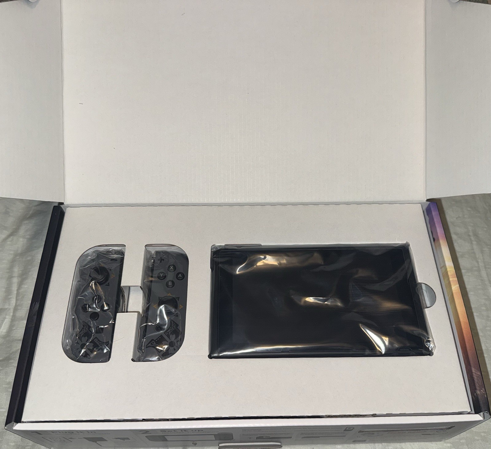 Nintendo Switch Monster Hunter Rise Deluxe Edition Console Black Gray Gold