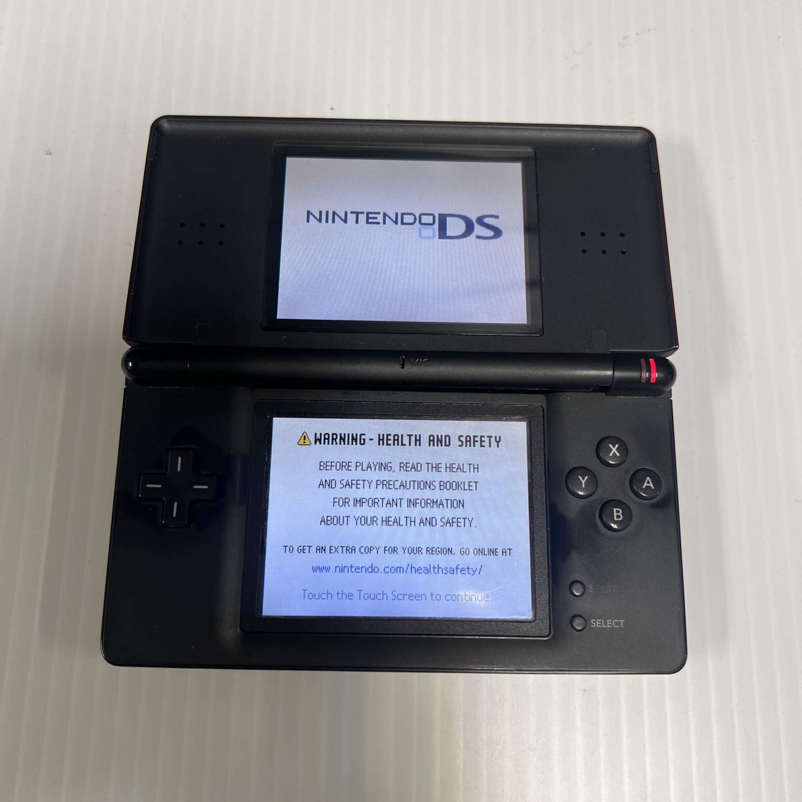 Nintendo DS Lite (Red/Black) USG-001 Handheld Console Tested Bad Hinge preowned