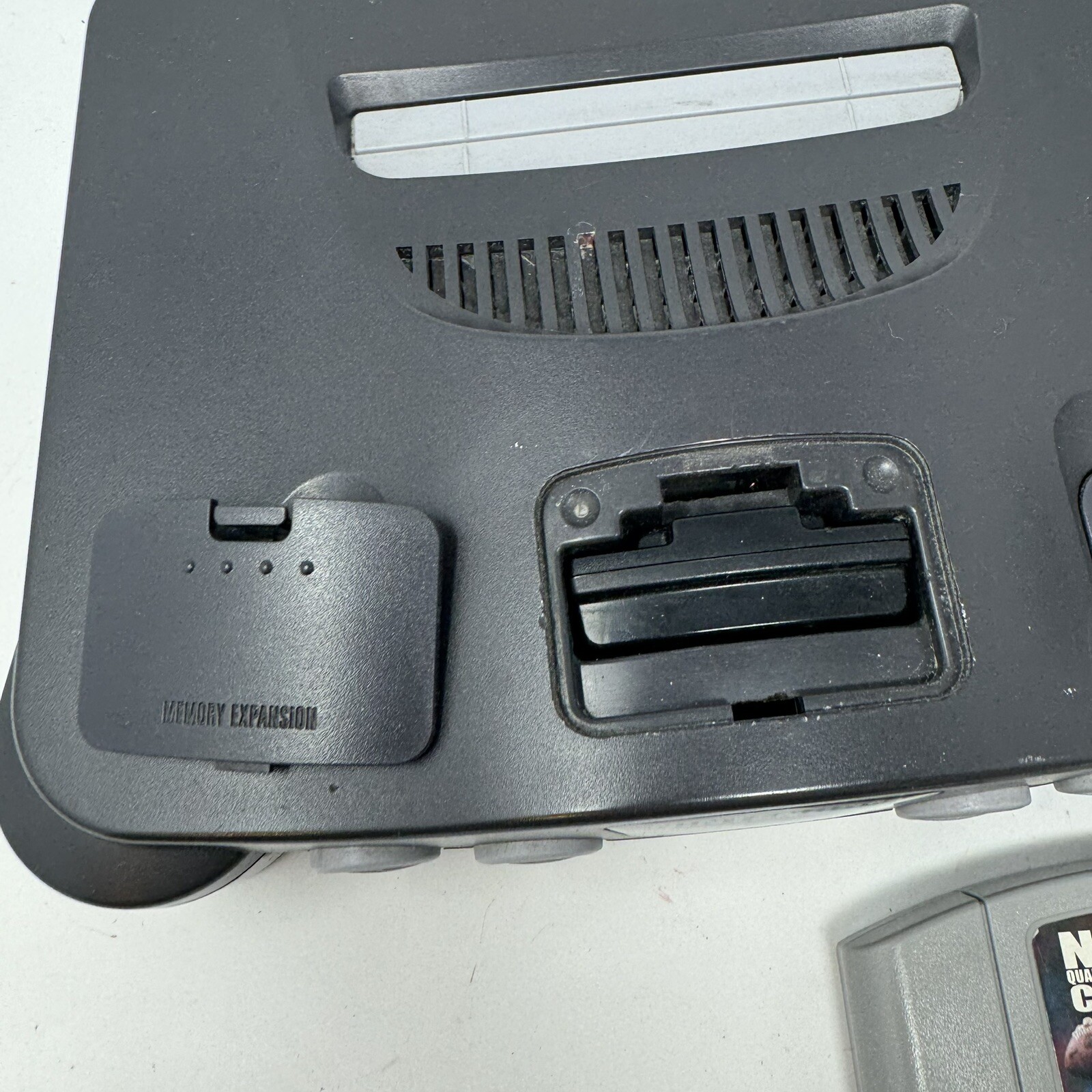 Nintendo 64 N64 Console 2OEM Gray Purple Controllers w/ Game Tested Working