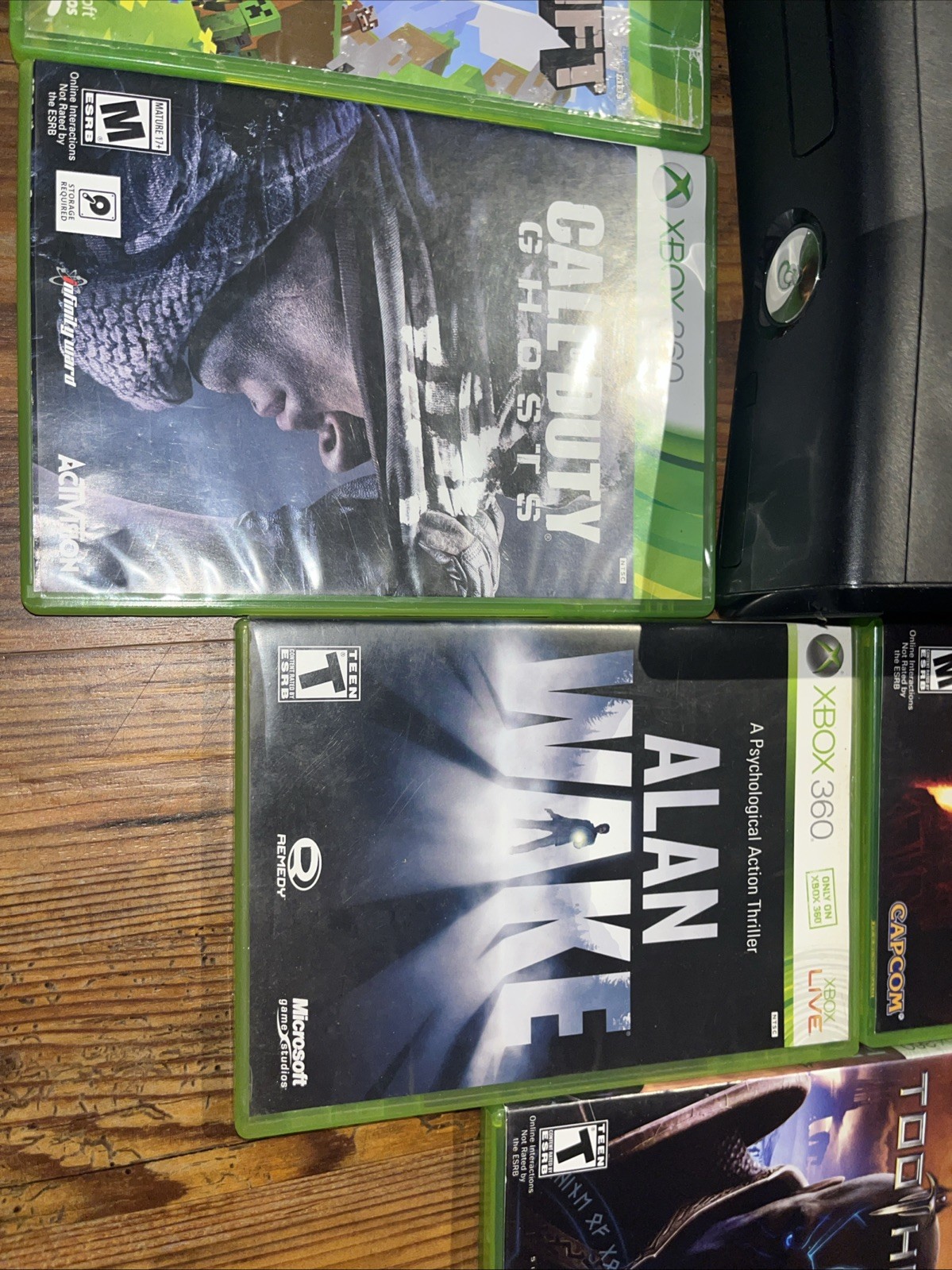 Microsoft Xbox 360 S 250gb Slim & Games – Console Box Cords Kinect Lot Bundle