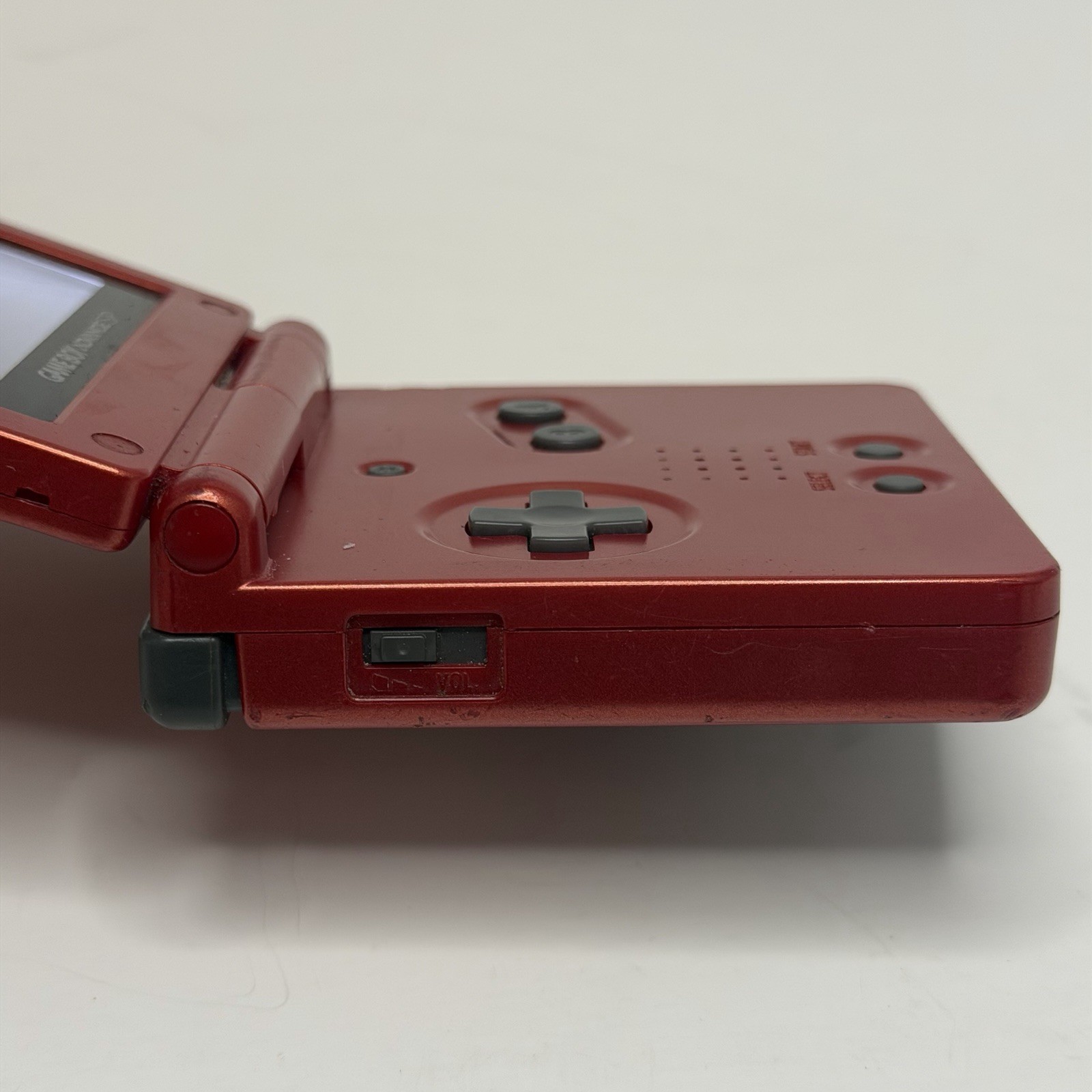 Nintendo Game Boy Advance SP Handheld Video Game Console Flame Red With Yu-gi-oh