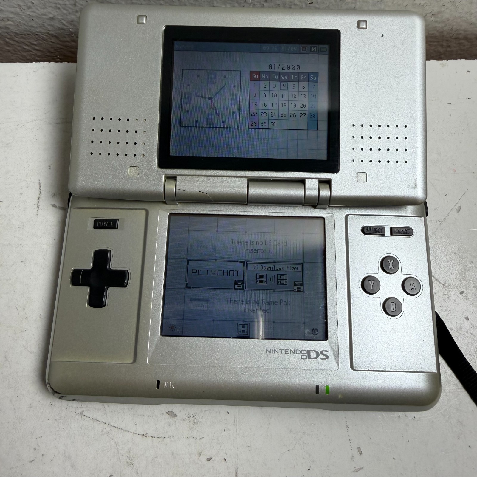Nintendo DS NTR-001 Titanium Dual LCD Display Handheld Video Gaming Console