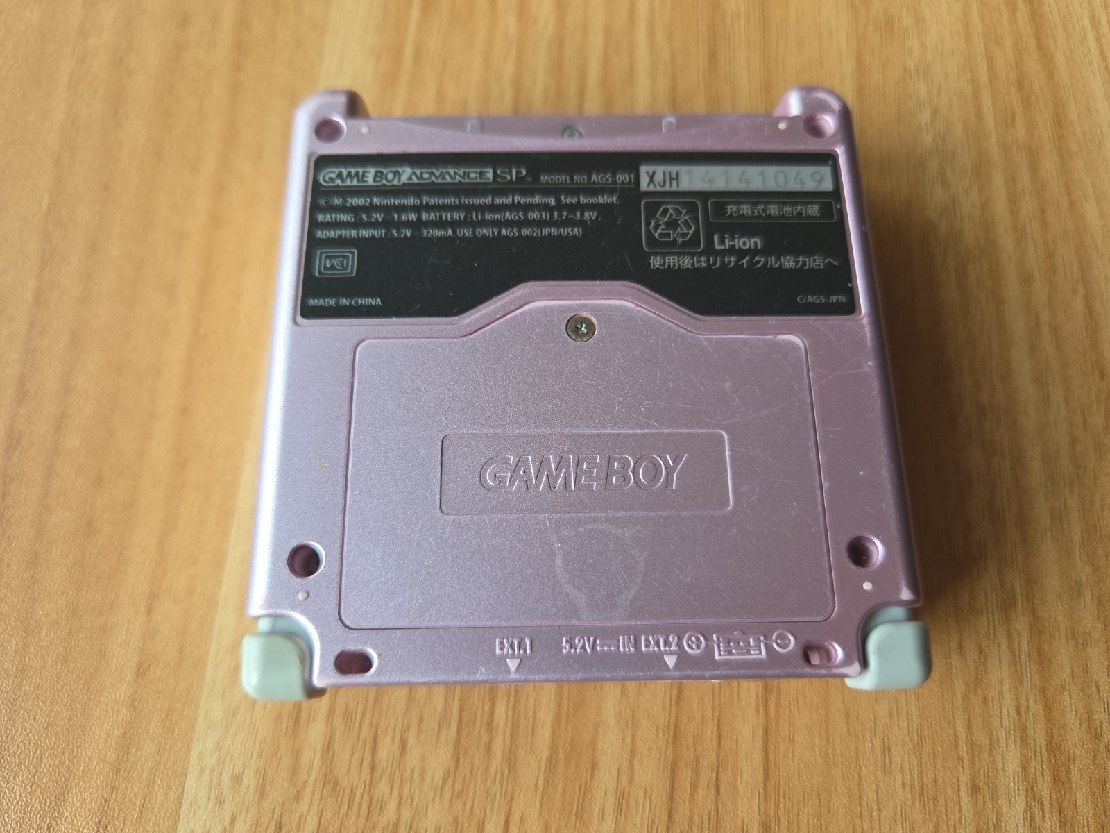 Nintendo Gameboy Advance SP Handheld System Console Pearl Pink (AGS-001) Tested