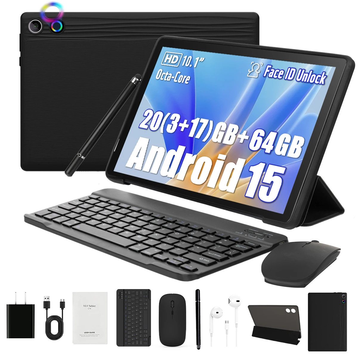 2026 Newest Android 15 Tablet 10 Inch 20GB 64GB Expandable 1TB WidevineL1 GMS