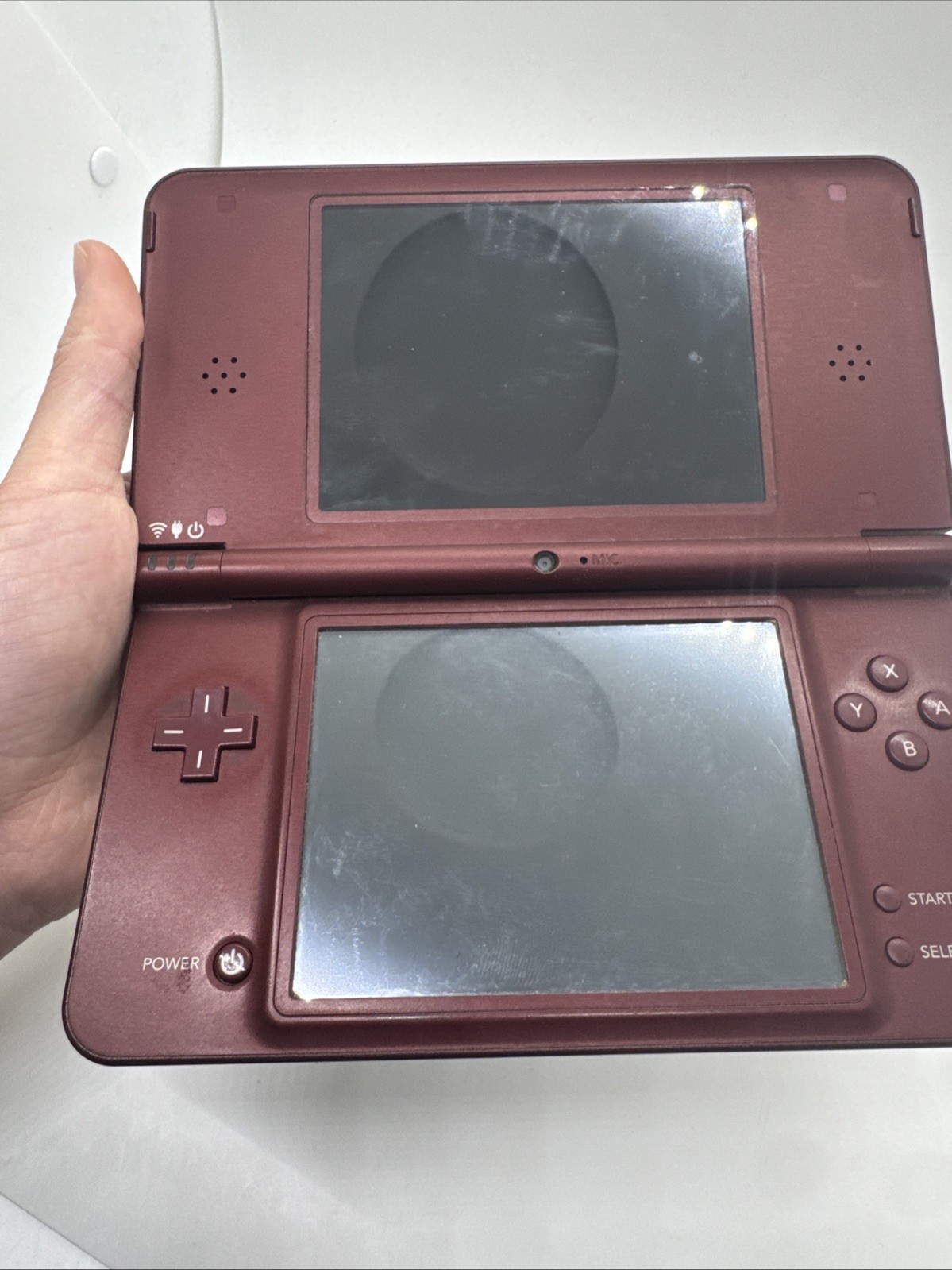 Used Nintendo DSi XL Burgundy Fully Tested And Working With Charger And Stylus