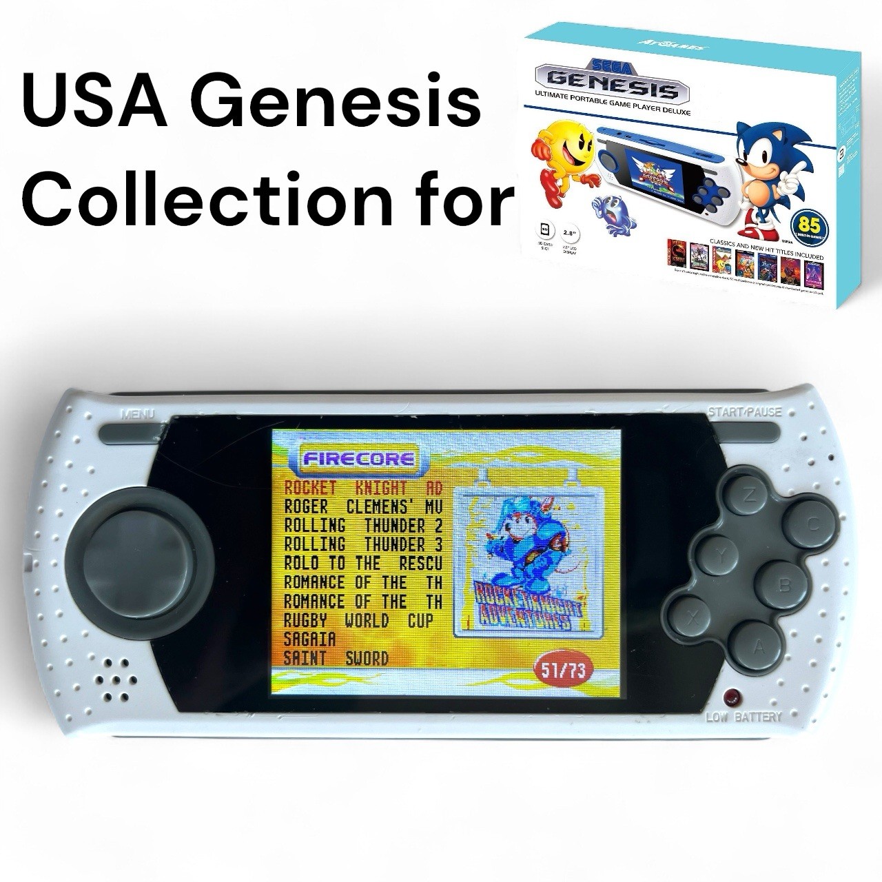 Sega Genesis Ultimate Portable 2GB SD Card w/ USA Game Library + Cover Art Menu