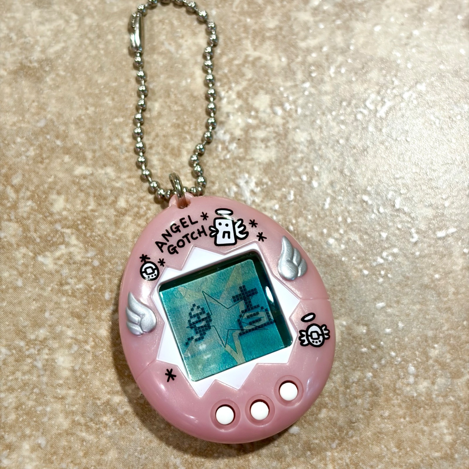 Angel Tamagotchi Pearl Pink Angelgotchi Japanese Vintage 1997 CERTIFIED TESTED