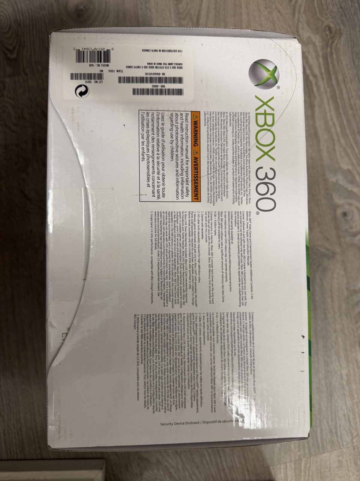 Xbox 360 S Black 4 GB Brand New Factory Sealed