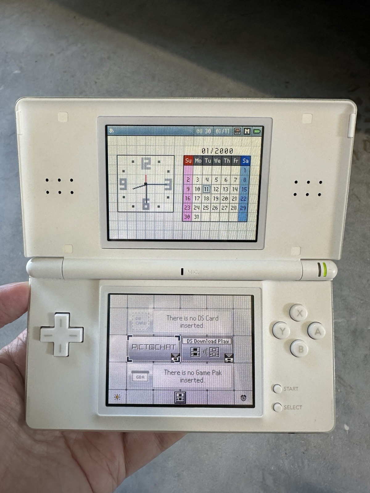 Nintendo DS Lite Crystal White / Polar White Console & Charger Region Free