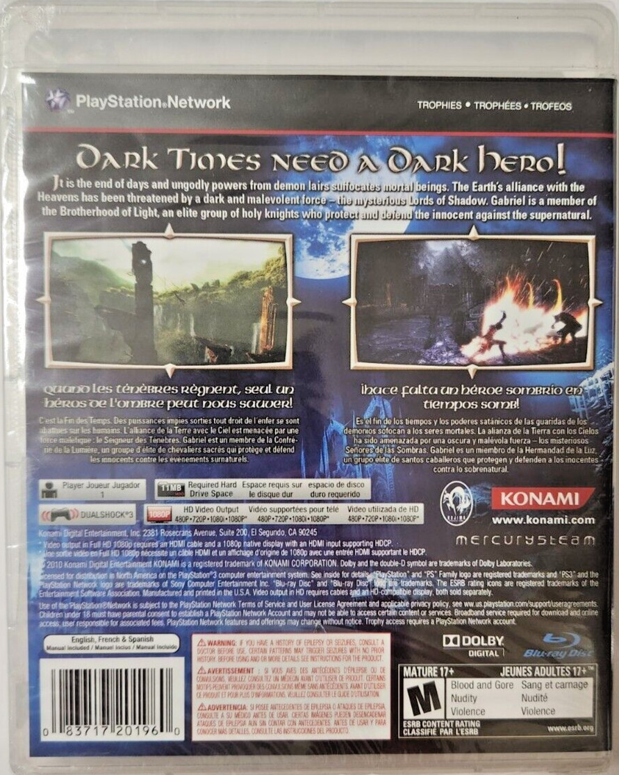 Castlevania: Lords of Shadow PS3 Brand New Game (Multiplayer, Action/Adventure)