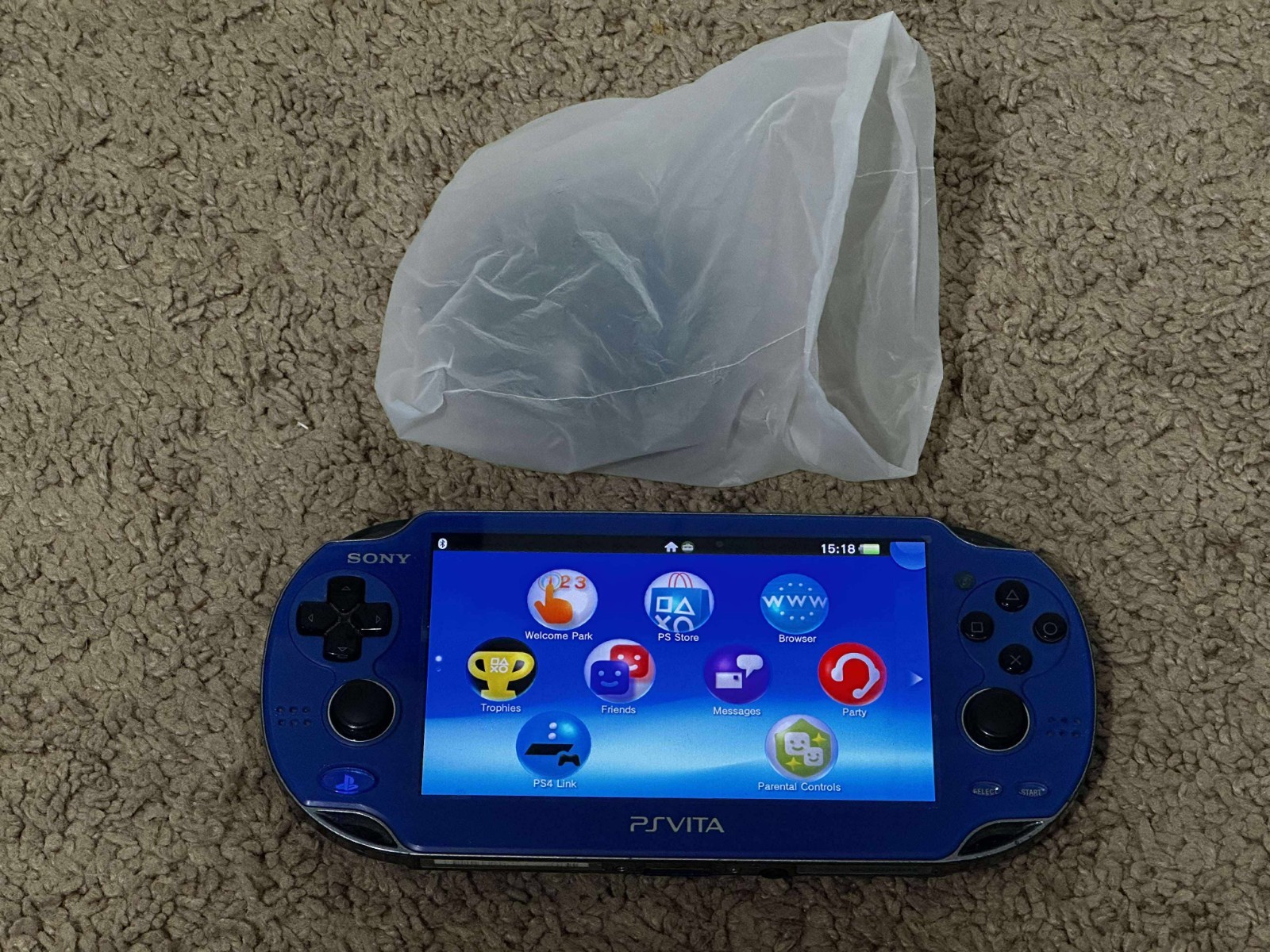 Sony PS Vita OLED PCH-1000/1100 Blue Model WIFI with Charger – SHIP IN 1-DAY
