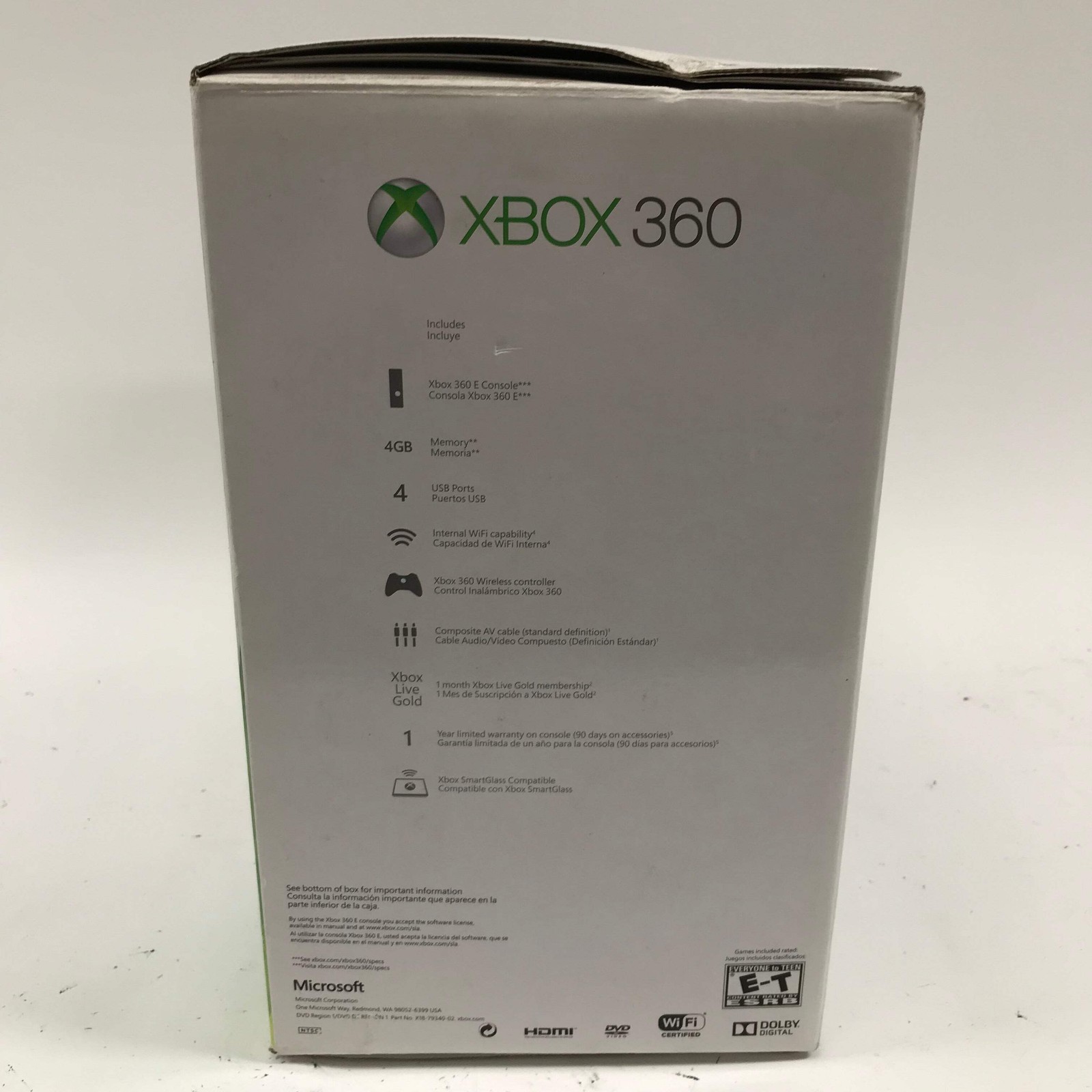 New Microsoft Xbox 360 E 4GB Console Gaming System Black 1538