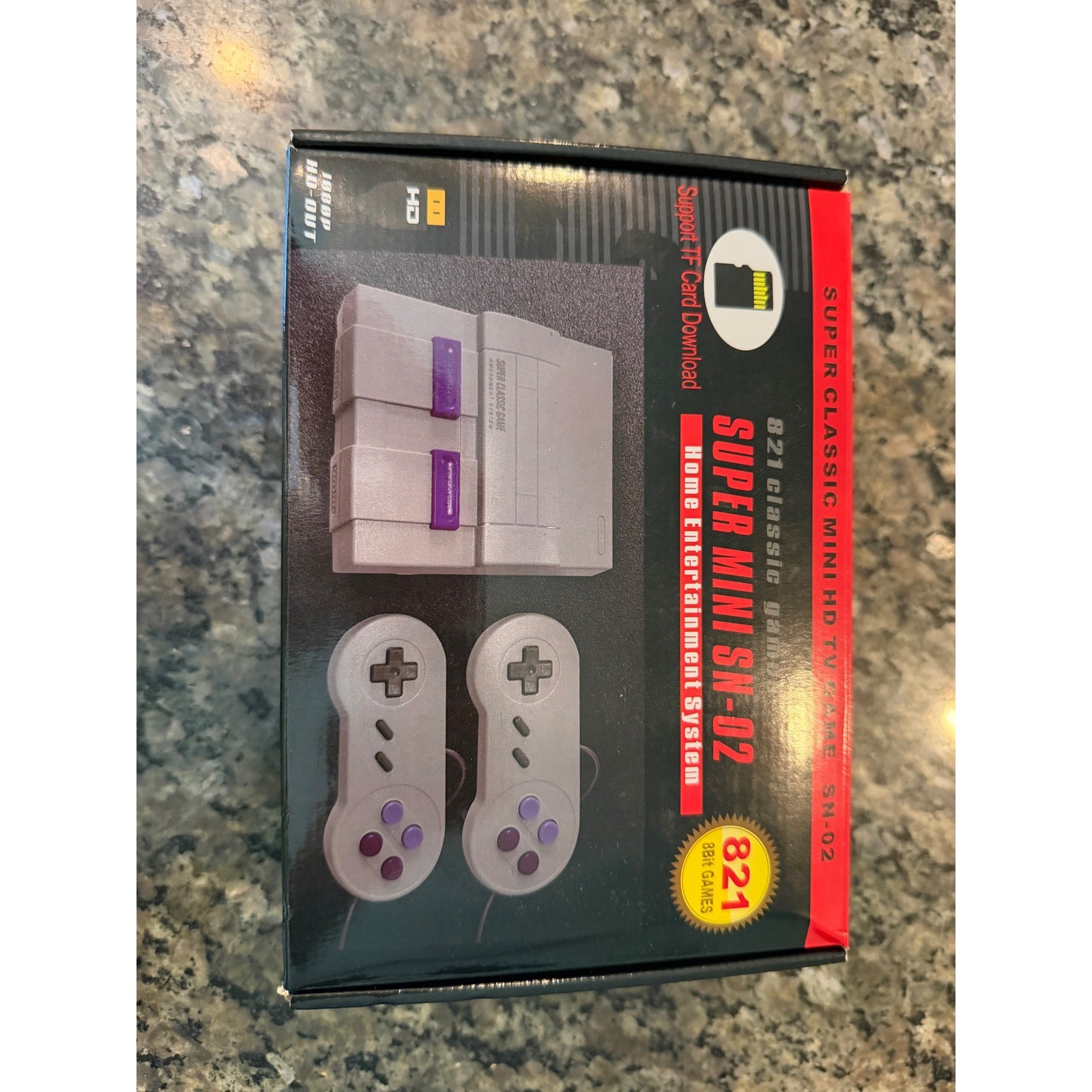 Super Mini SN-02 Home Entertainment System 821 8-Bit Games 1080P HD-OUT Console