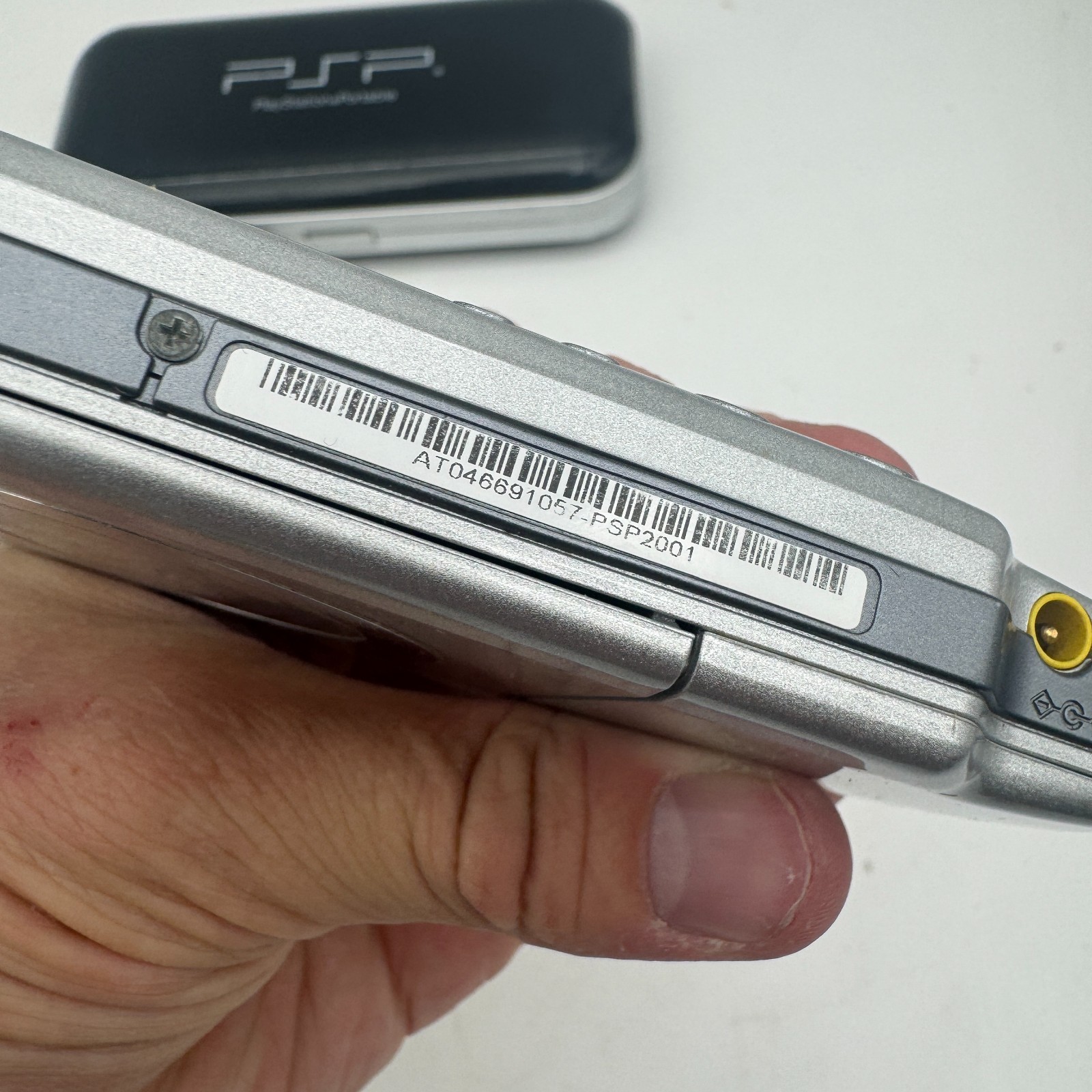 Silver PSP 2001 w/ Battery, Charger, Screen Protector (INCLUDES MEMORY STICK)