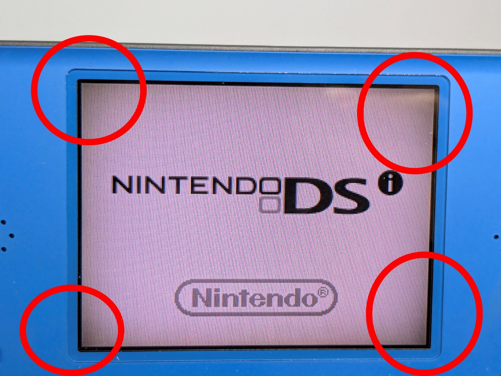Nintendo DSi XL Works Damaged Screen NO BATTERY Midnight Blue AS IS For fix