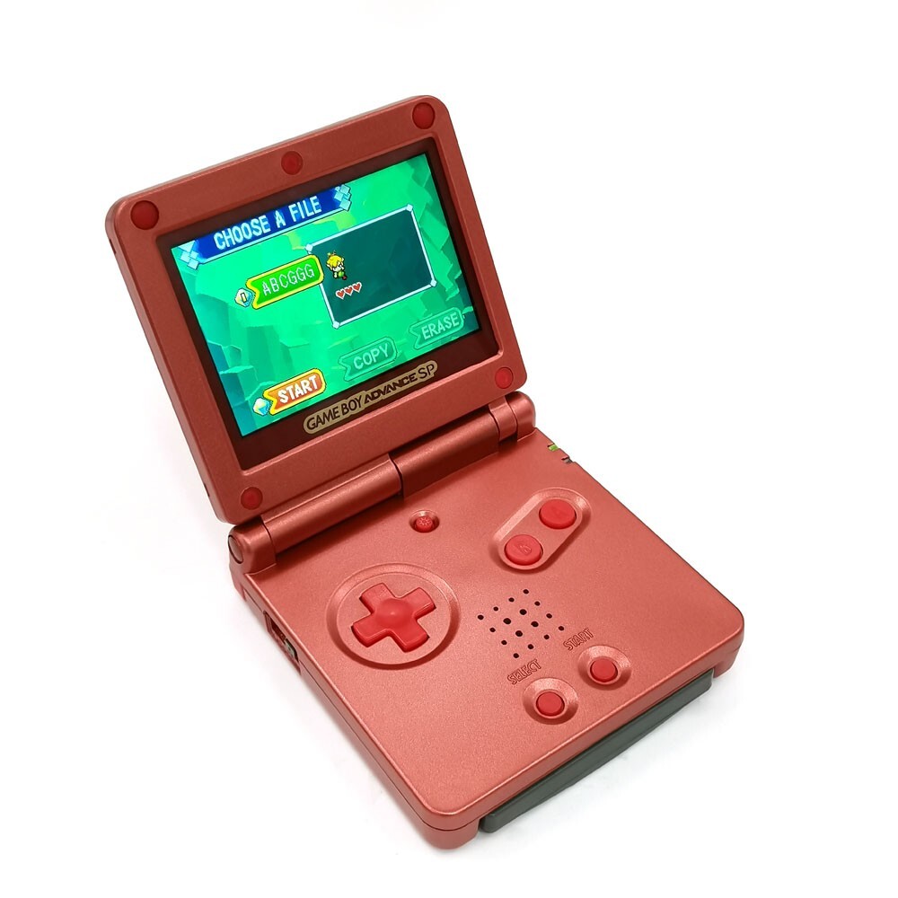 Game Boy Advance SP Red HD IPS V5 LCD Backlight Console 720×480