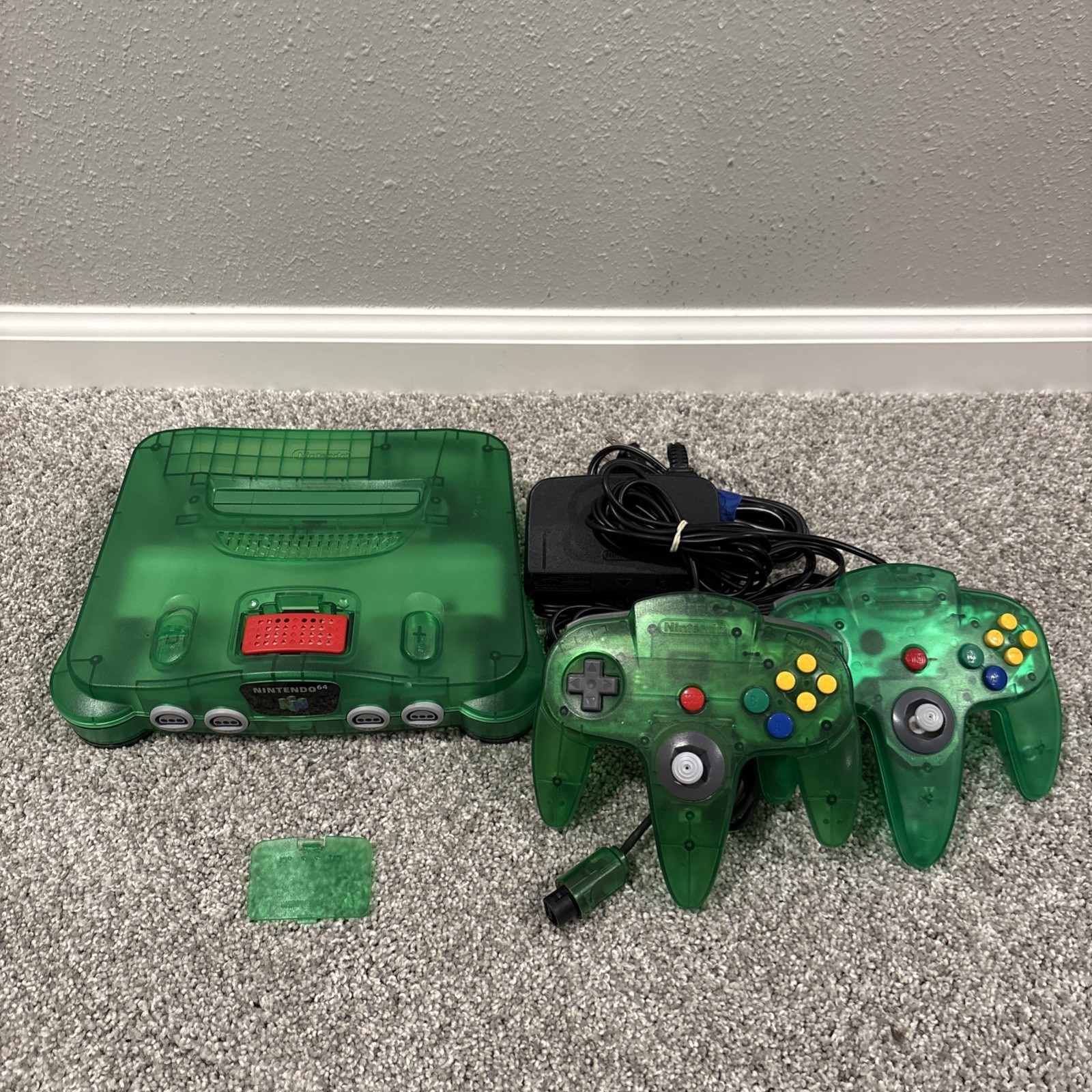 Nintendo N64 Jungle Green Console W/ OEM Controller, Expansion Pack, REGION FREE