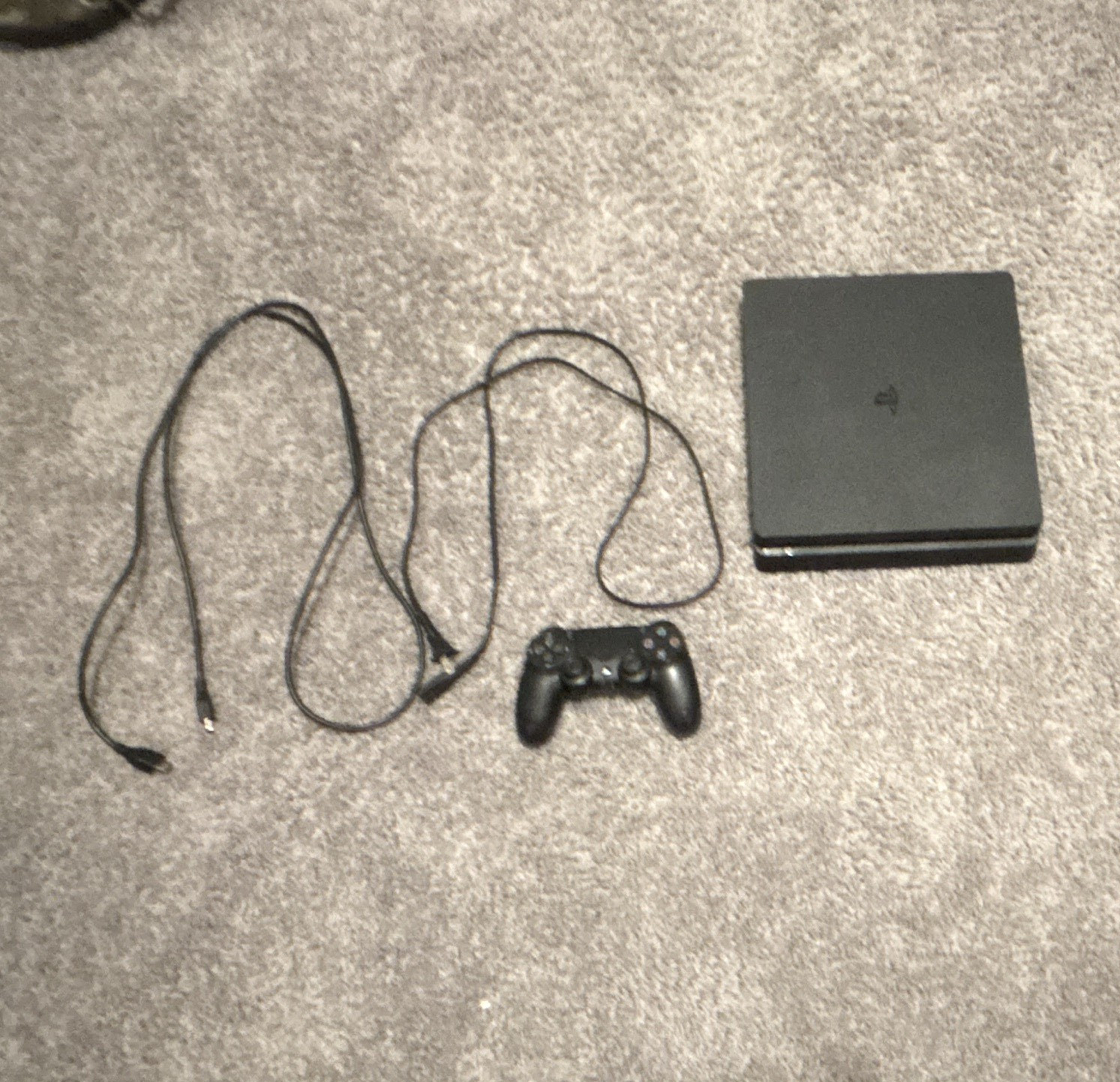 Sony PlayStation 4 Slim Black Home Console w/ Controller, Cables, HDMI USB-A