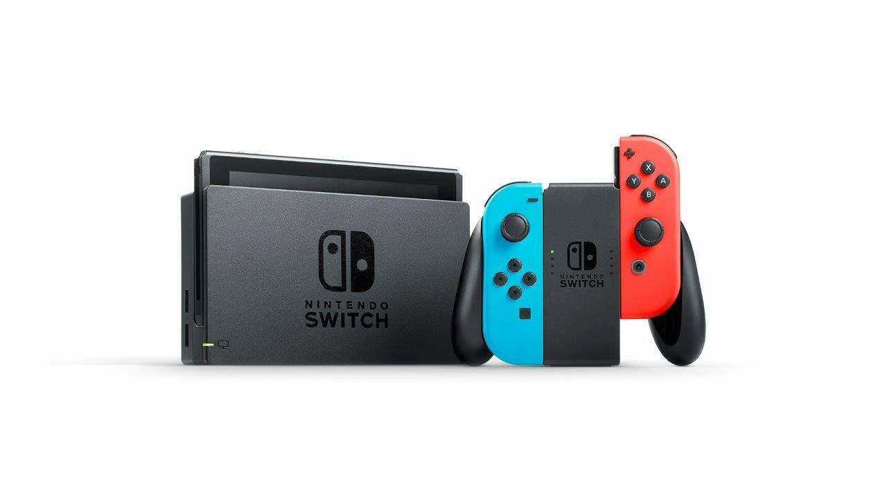 Nintendo Switch Console Mario Kart 8 Deluxe Bundle W/ Neon Blue/Red Joy-Con NIB
