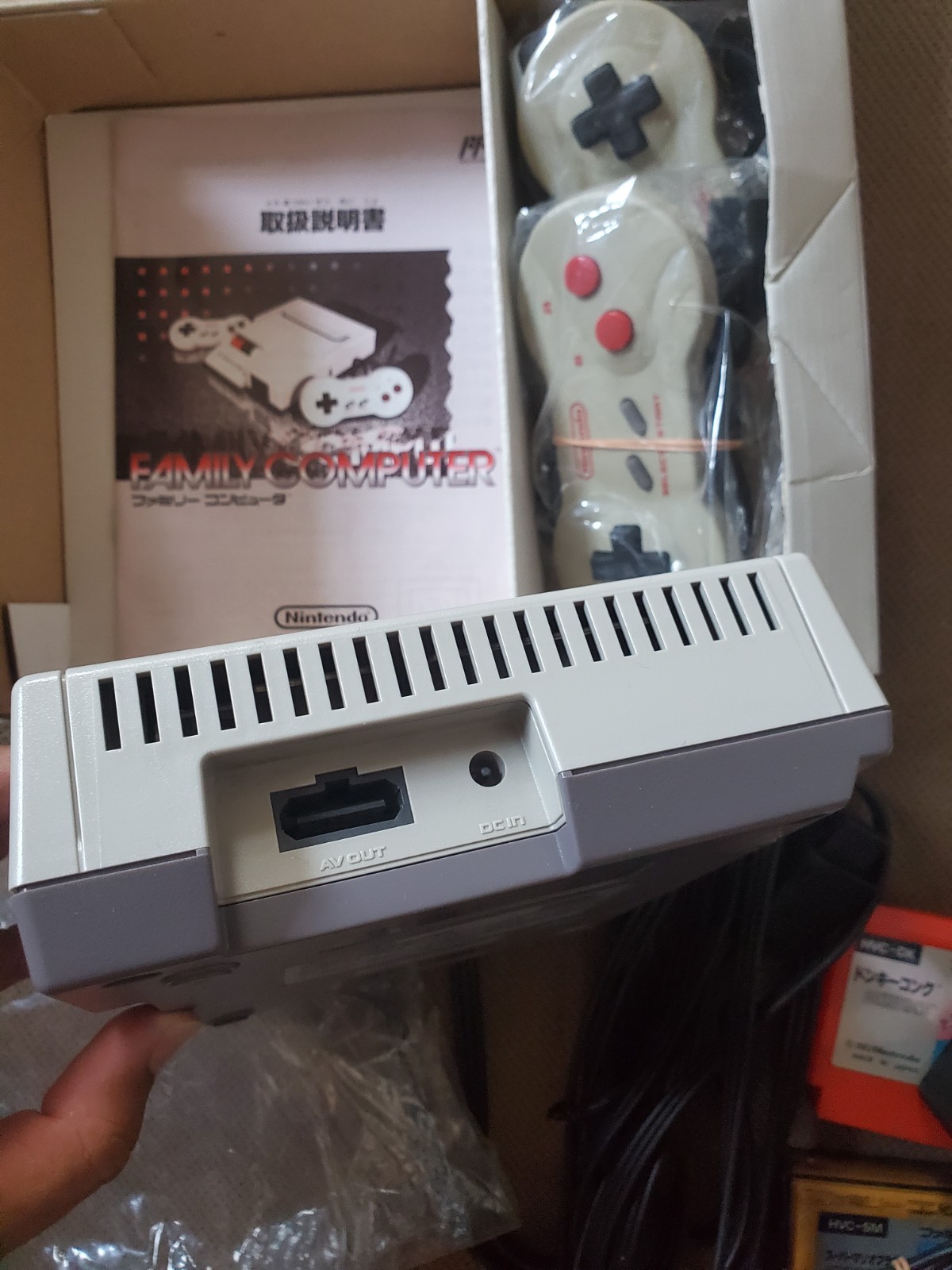New Famicom Console AV NES HVC-101 Super mario bros Japan Box Manual 4 games