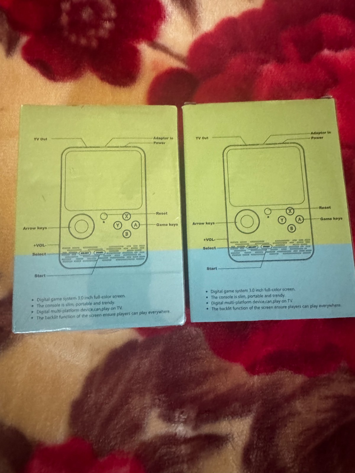 Lot of 2 G5 GAME BOX – Handheld Multi-Game player, 3″ color screen