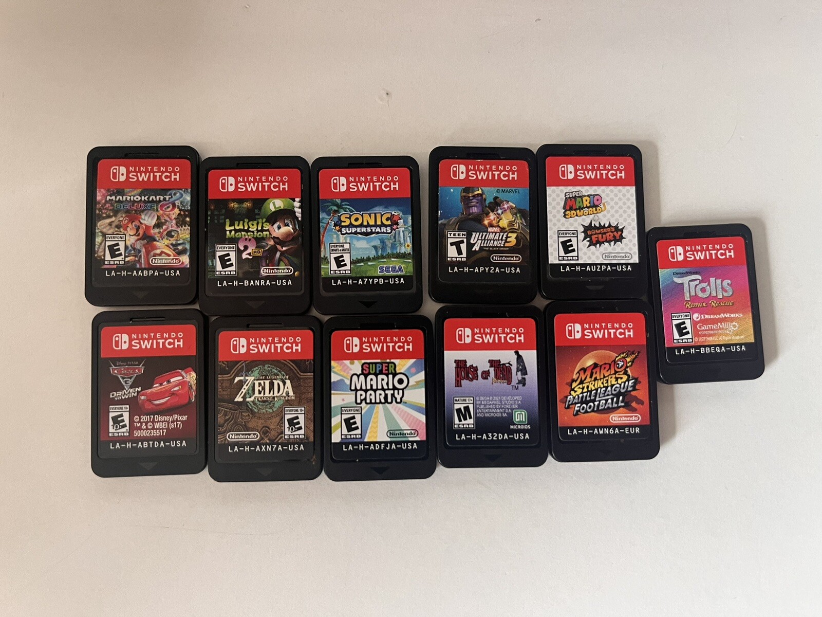 Nintendo Switch Mario Edition + 12 Games/Carry Case